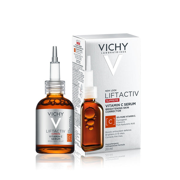 Vichy Lifactiv Vitamin C Facial Serum ‚15% Concentrate, Pycnogenol & Vitamin E ‚Revives Radiance & Reduces Signs of Fatigue in 10 Days ‚Hypoallergenic, Fragrance-Free, Non-Comedogenic, All Skin Types 20Ml / 0.67Fl Oz