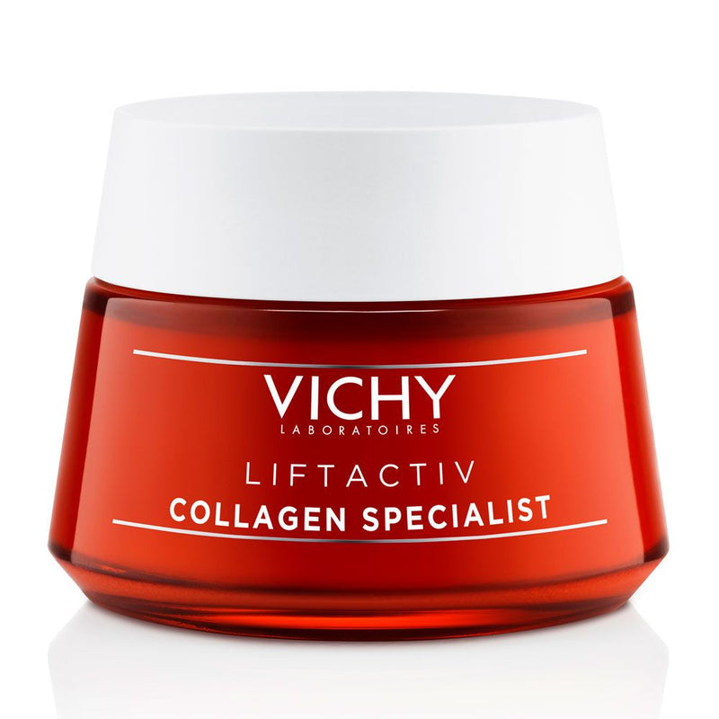 Vichy Liftactiv Collagen Day + Supreme Normal to Mixed Leather Combo - 2 x 50ml - Anti-Aging, Reduce Wrinkles, Improve Firmness & Brighten Skin Tone!