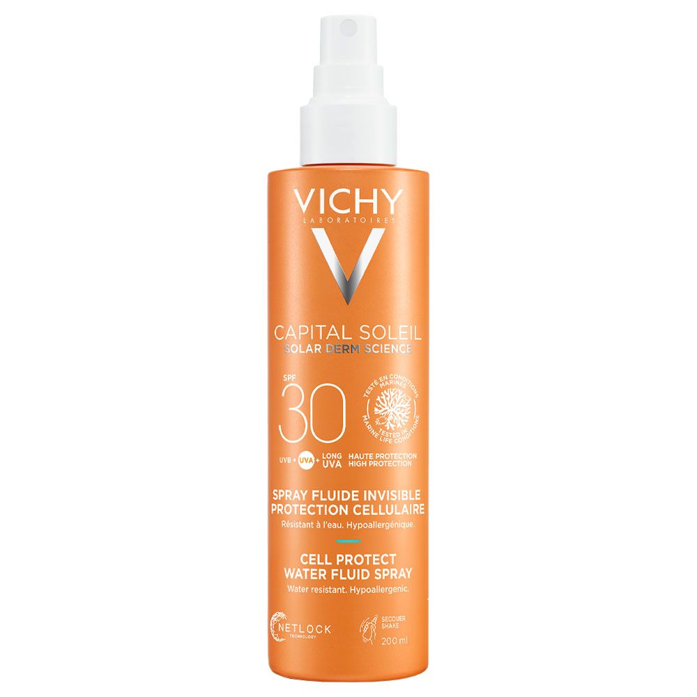 Vichy Soleil Capital FPS50 UV-AGE DAILY WATER FLUID - Protect Skin from Sun with Ultra-Light Water-Fluid Texture, Netlock Tech & Probiotic Fractions.