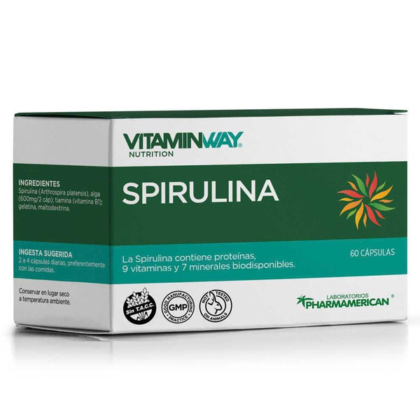 Vitamin Way Spirulina Dietary Supplement: High Nutrient Concentration, Low-Calorie Protein Complex, Gluten-Free, No TACC, Vegetable Protein, Strengthens Immune System 30 Tablets Ea.
