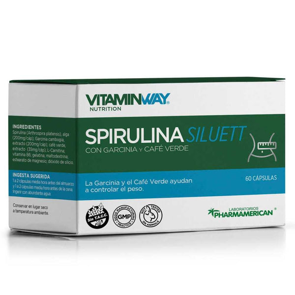 Vitamin Way Spirulina Siluett Dietary Supplement | Gluten-Free, No TACC, Clinically Tested | 30 Tablets Ea.