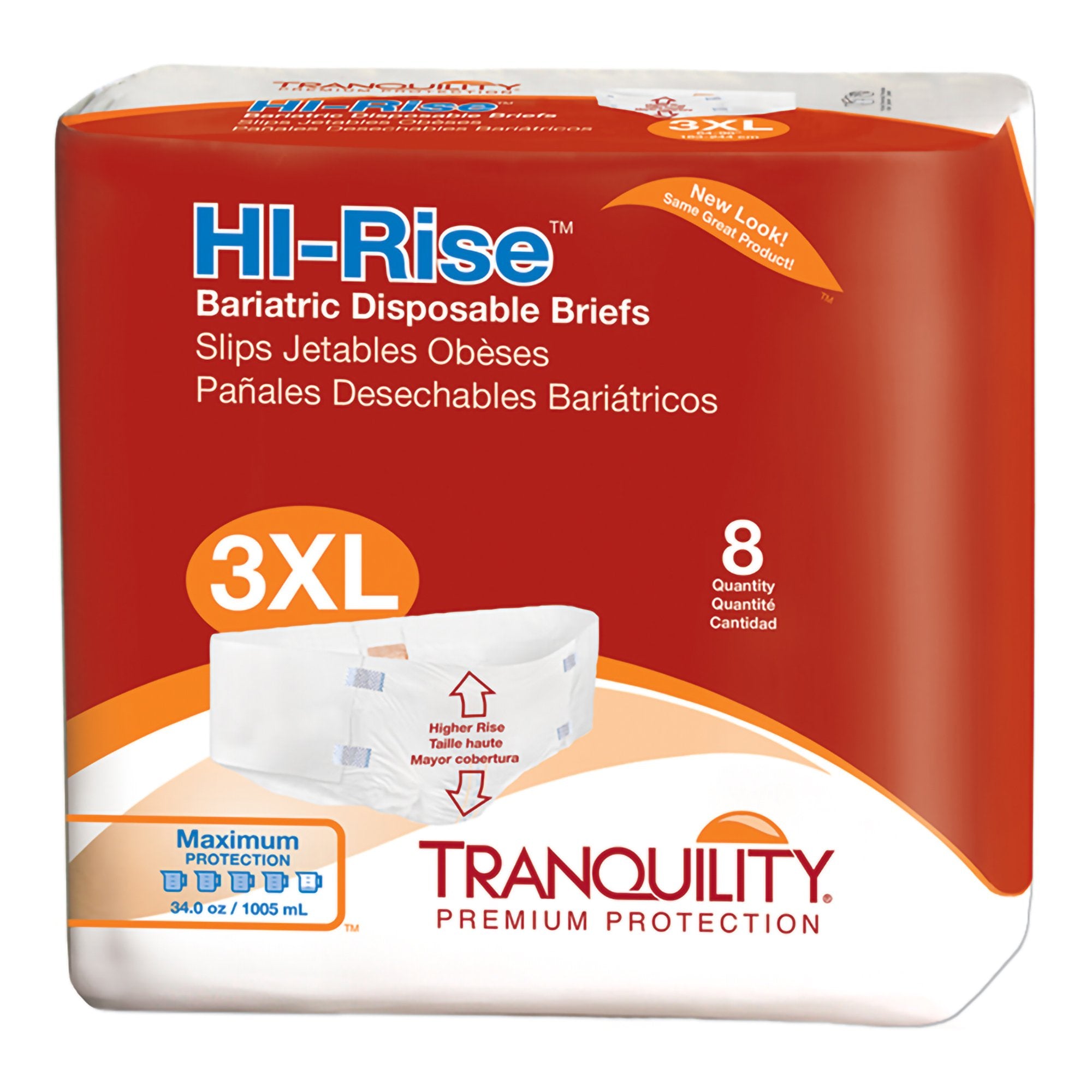 Tranquility® HI-Rise™ Maximum Absorbency Bariatric Incontinence Brief