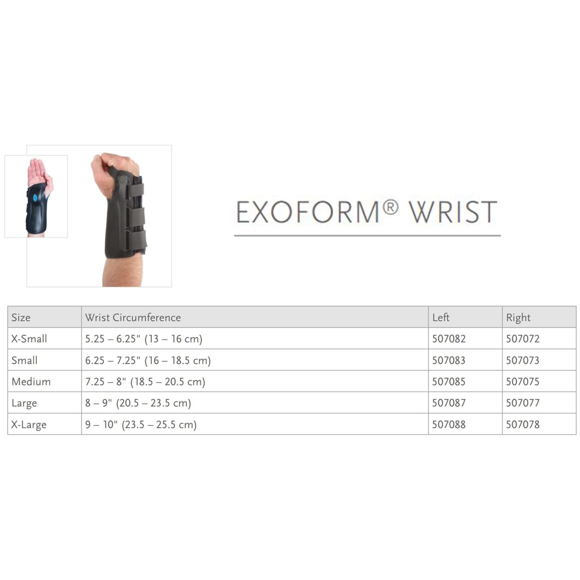 Wrist Brace Ossur® Exoform® Aluminum / Plastic Right Hand Black Small - image 4