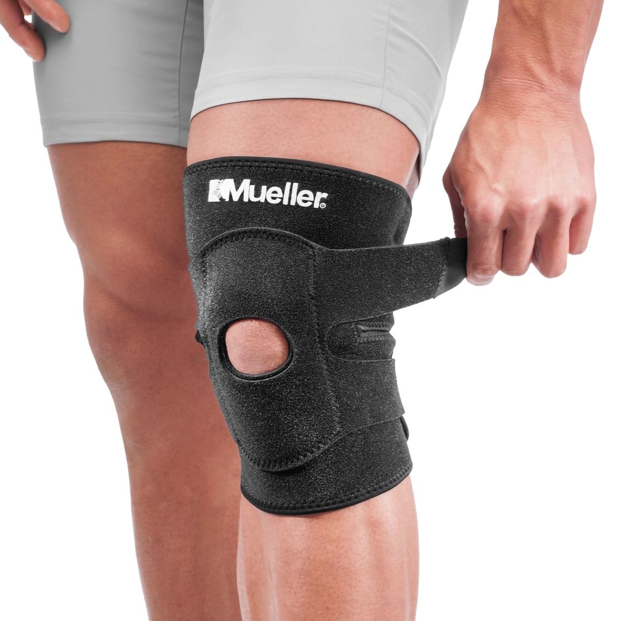 Knee Support Mueller® Sport Care® One Size Fits Most Hook and Loop Strap Closure 12 to 21 Inch Above Knee Circumference Left or Right Knee - image 3