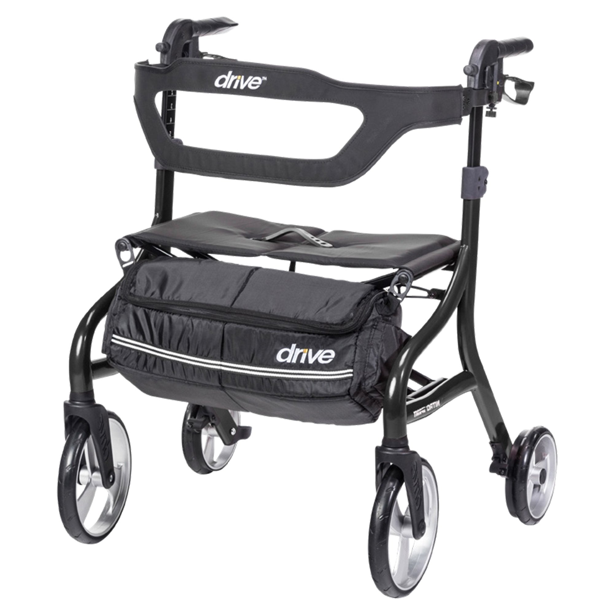 4 Wheel Rollator drive™ Nitro Sprint Tall Black Folding Aluminum Frame