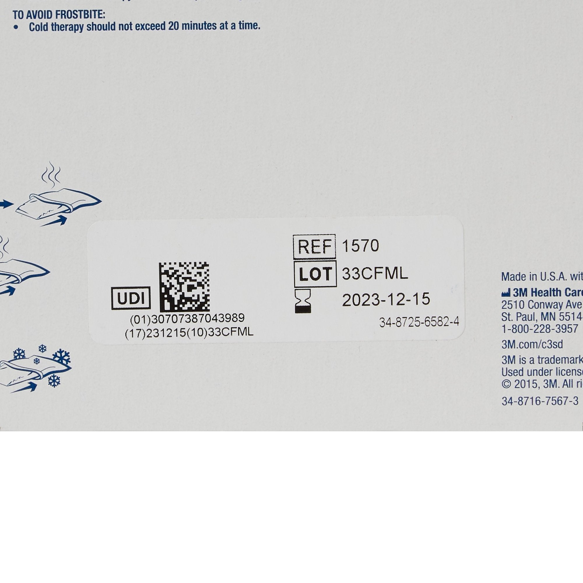 Hot / Cold Pack 3M™ General Purpose One Size Fits Most 4 X 10 Inch Plastic / Gel Reusable - image 3
