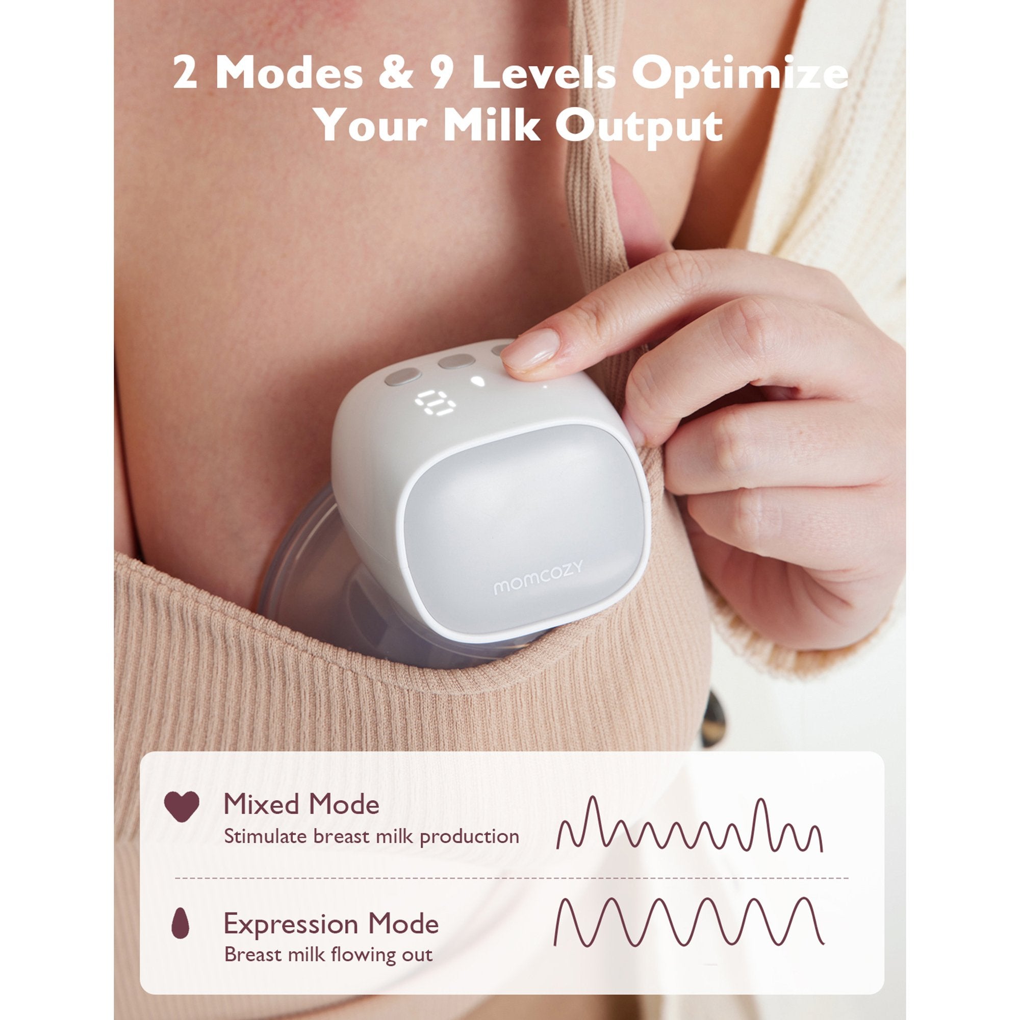 Hands Free Double Electric Breast Pump Momcozy S9 Pro-N - image 8