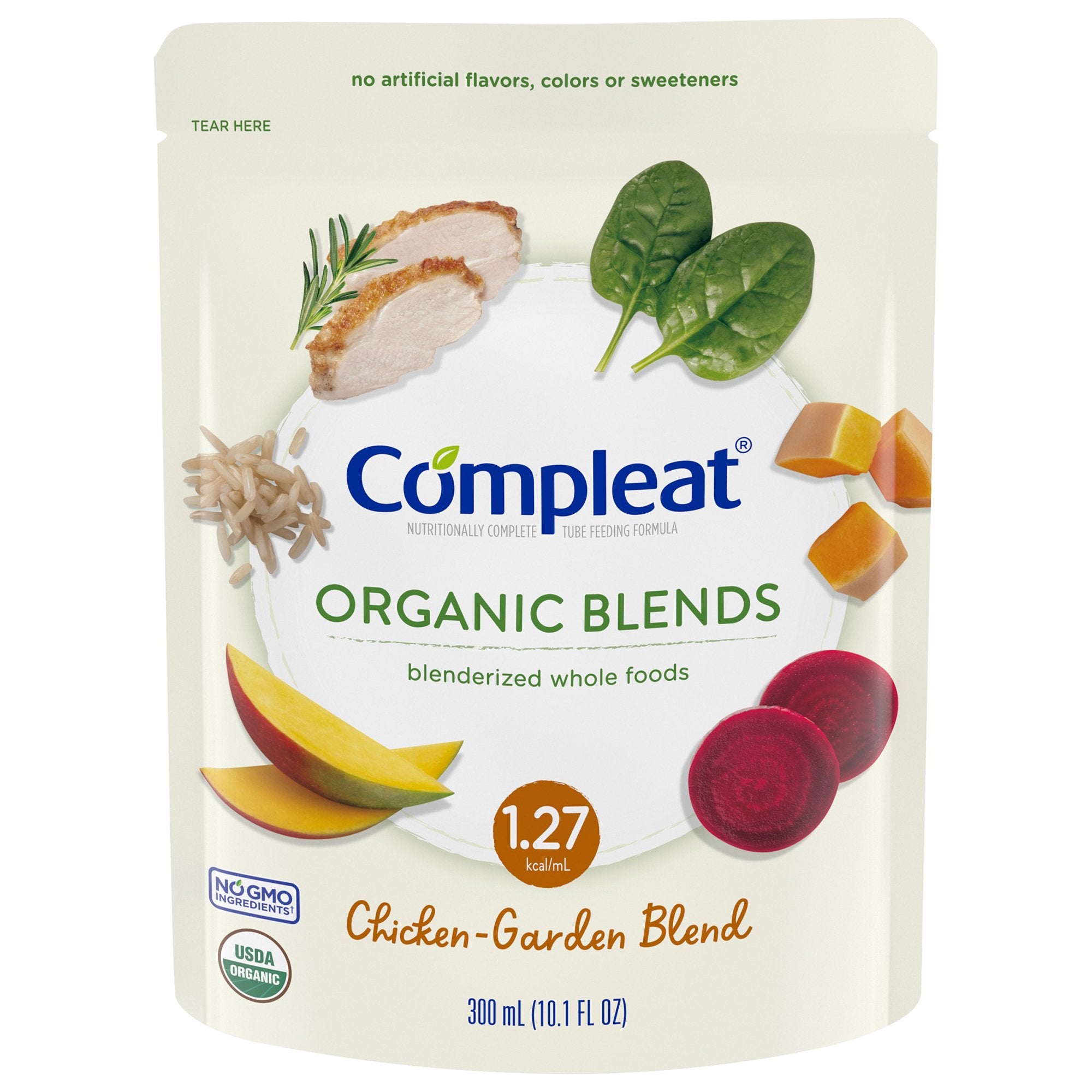 Oral Supplement Compleat® Organic Blends Chicken Garden Flavor Liquid 10.1 oz. Pouch