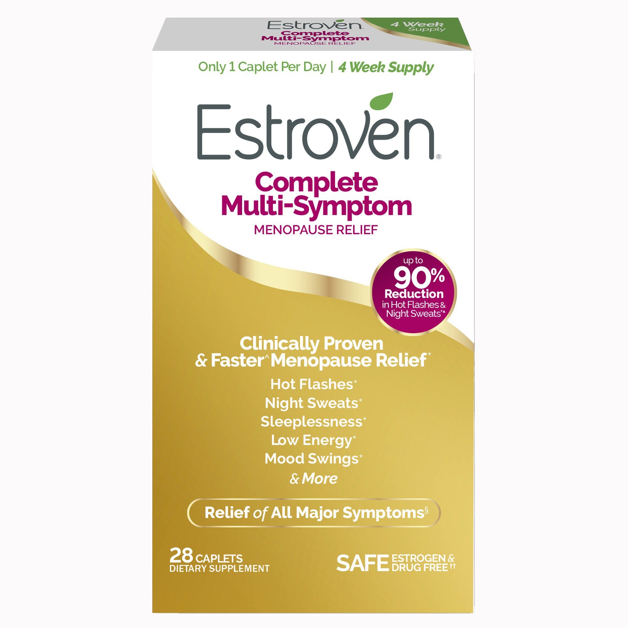 Dietary Supplement Estroven® Complete Care Rhaponic Rhubarb Root Extract 4 mg Strength Caplet 28 per Box - image 3