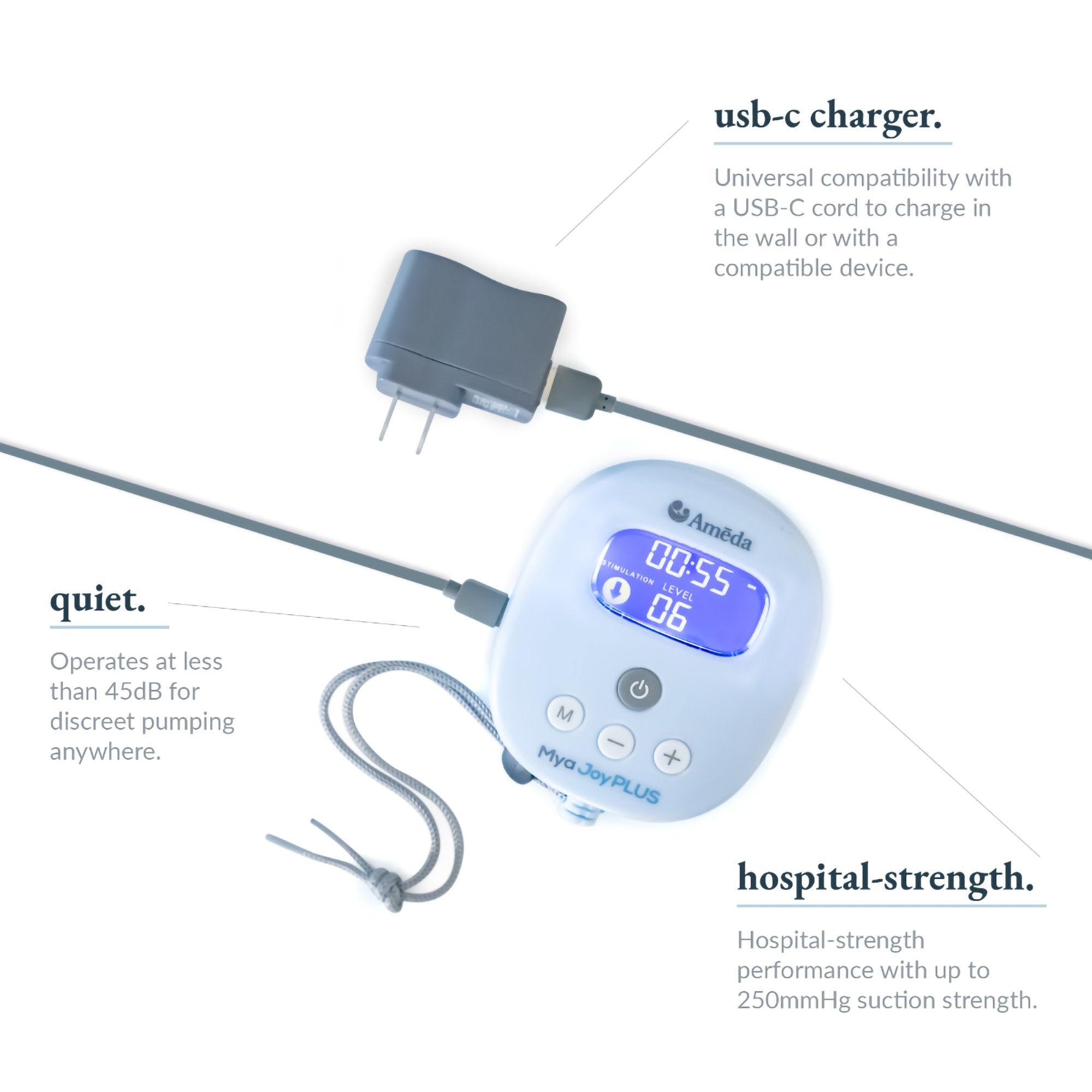 Double Electric Breast Pump Kit Ameda® Mya™ Joy Plus - image 4