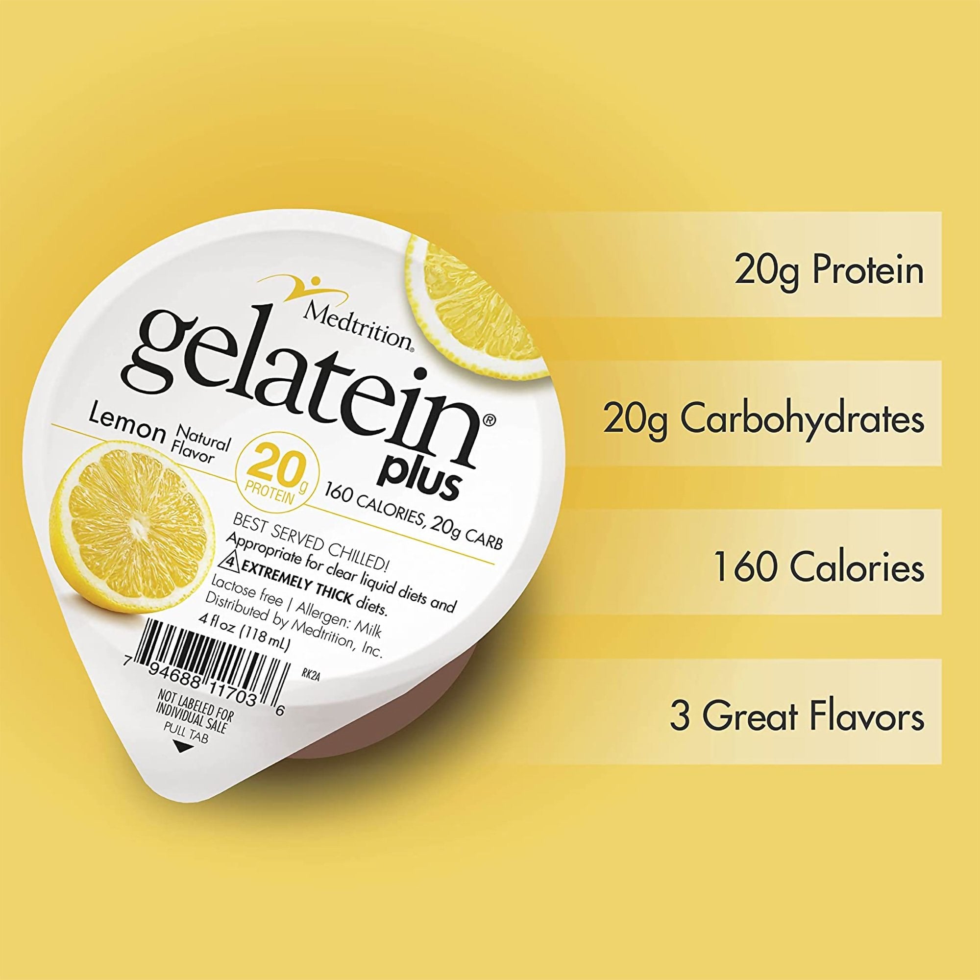 Oral Supplement Gelatein® Plus Lemon Flavor Gel 4 oz. Cup - image 4