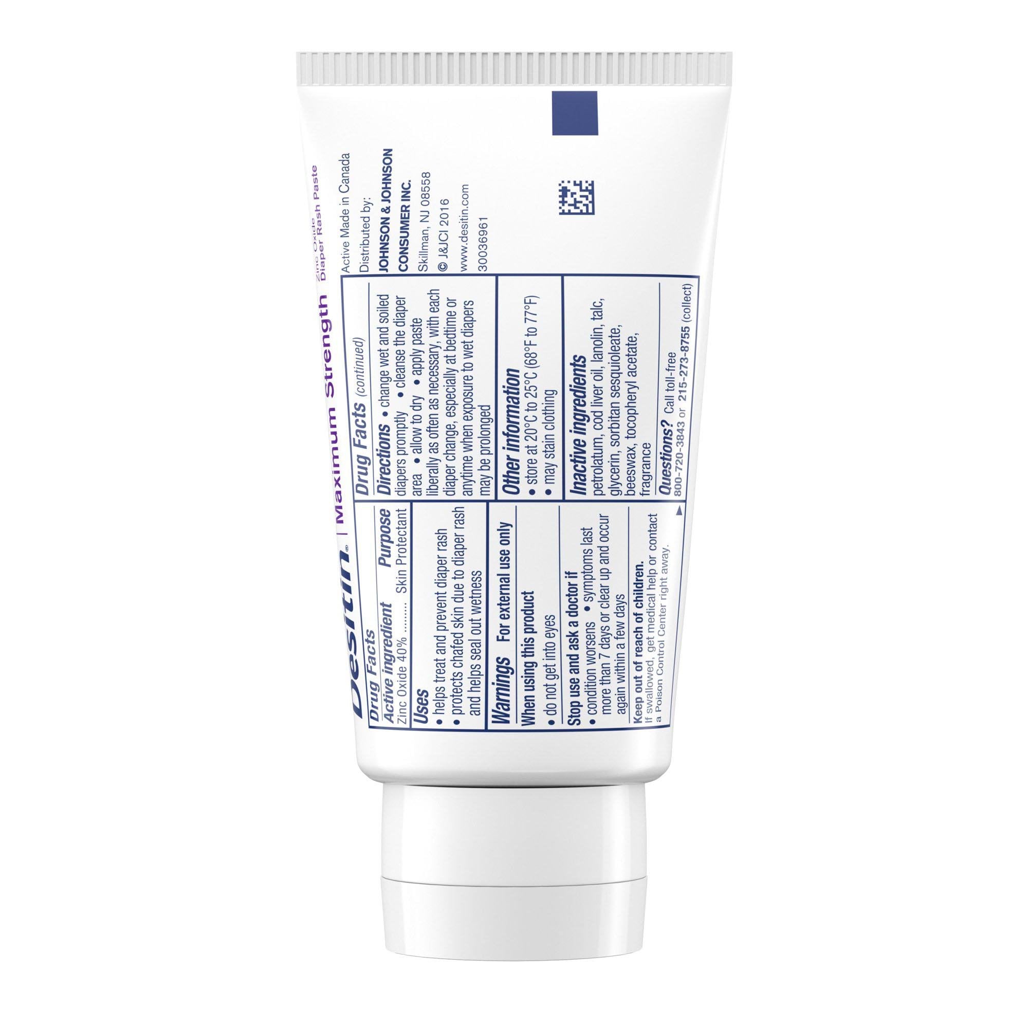 Diaper Rash Treatment Desitin® Maximum Strength 2 oz. Tube Scented Paste - image 4