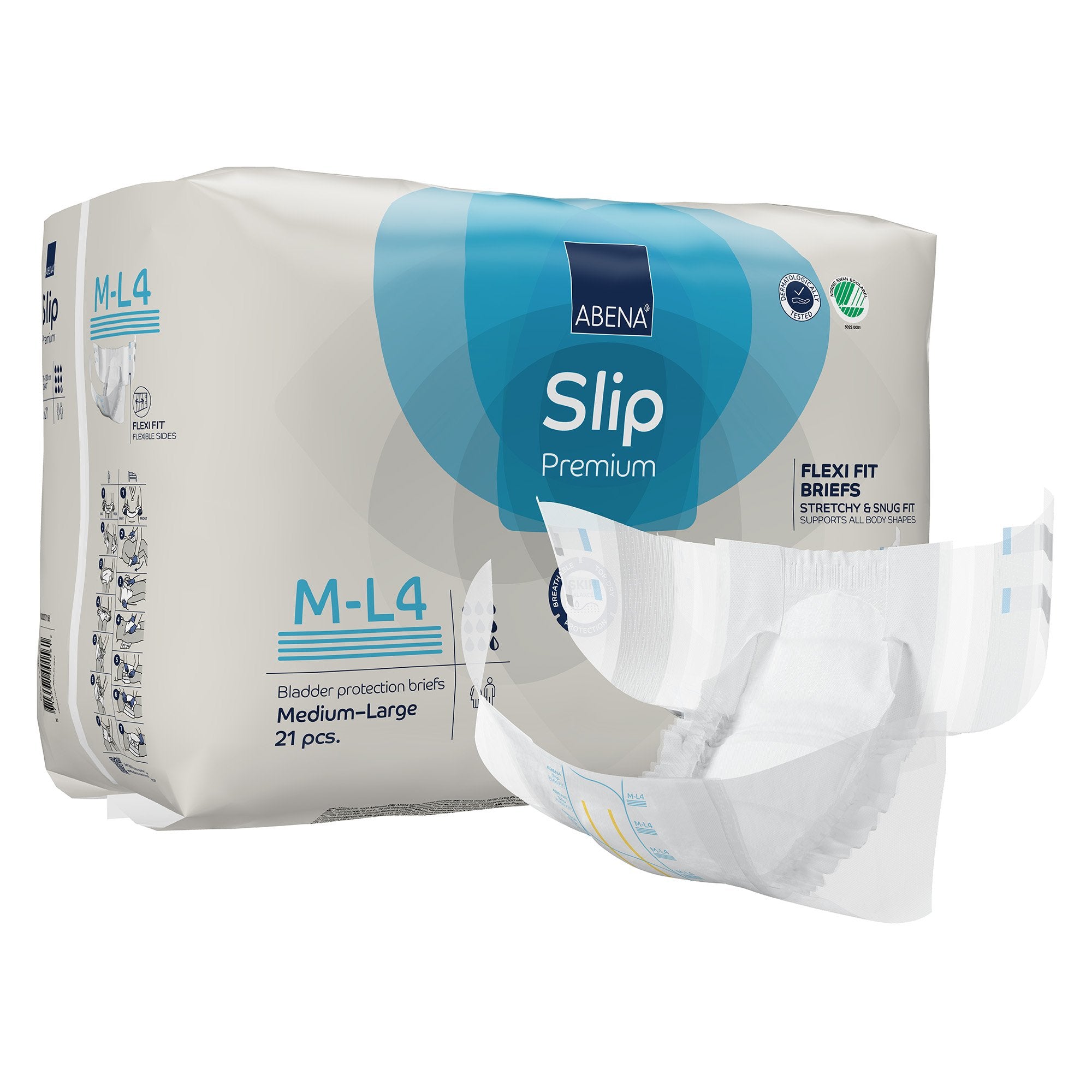 Incontinence Brief Abena Slip Flexi Fit Adult Medium / Large Unisex Disposable Heavy Absorbency