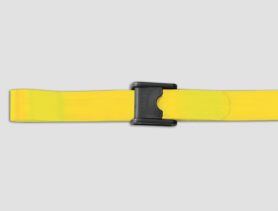 Gait Belt Posey® EZ Clean 60 Inch Length Yellow Polyurethane Coated Webbing