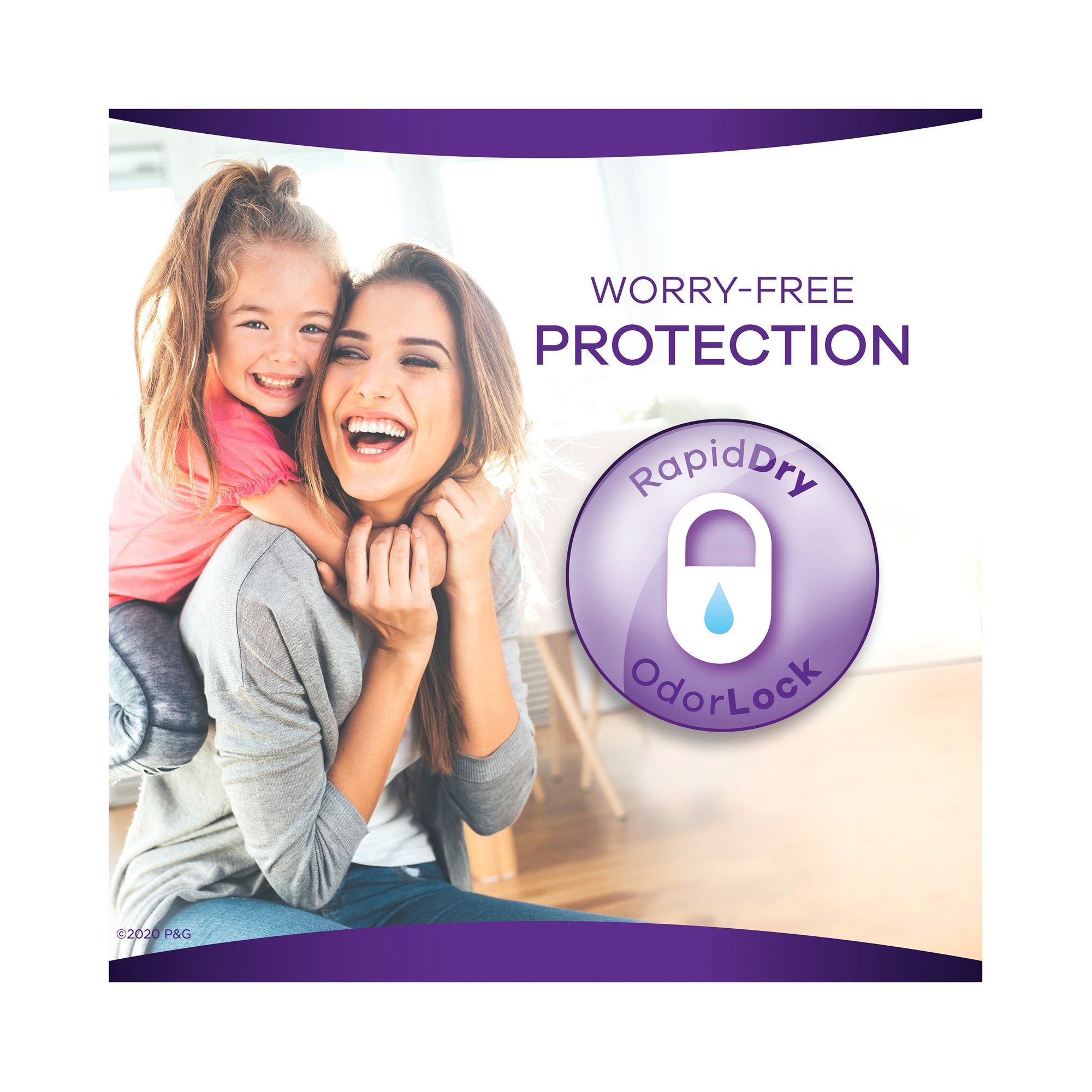 Bladder Control Pad Always® Discreet 13-1/2 Inch Length Moderate Absorbency Absorbent Gel Core One Size Fits Most - image 4