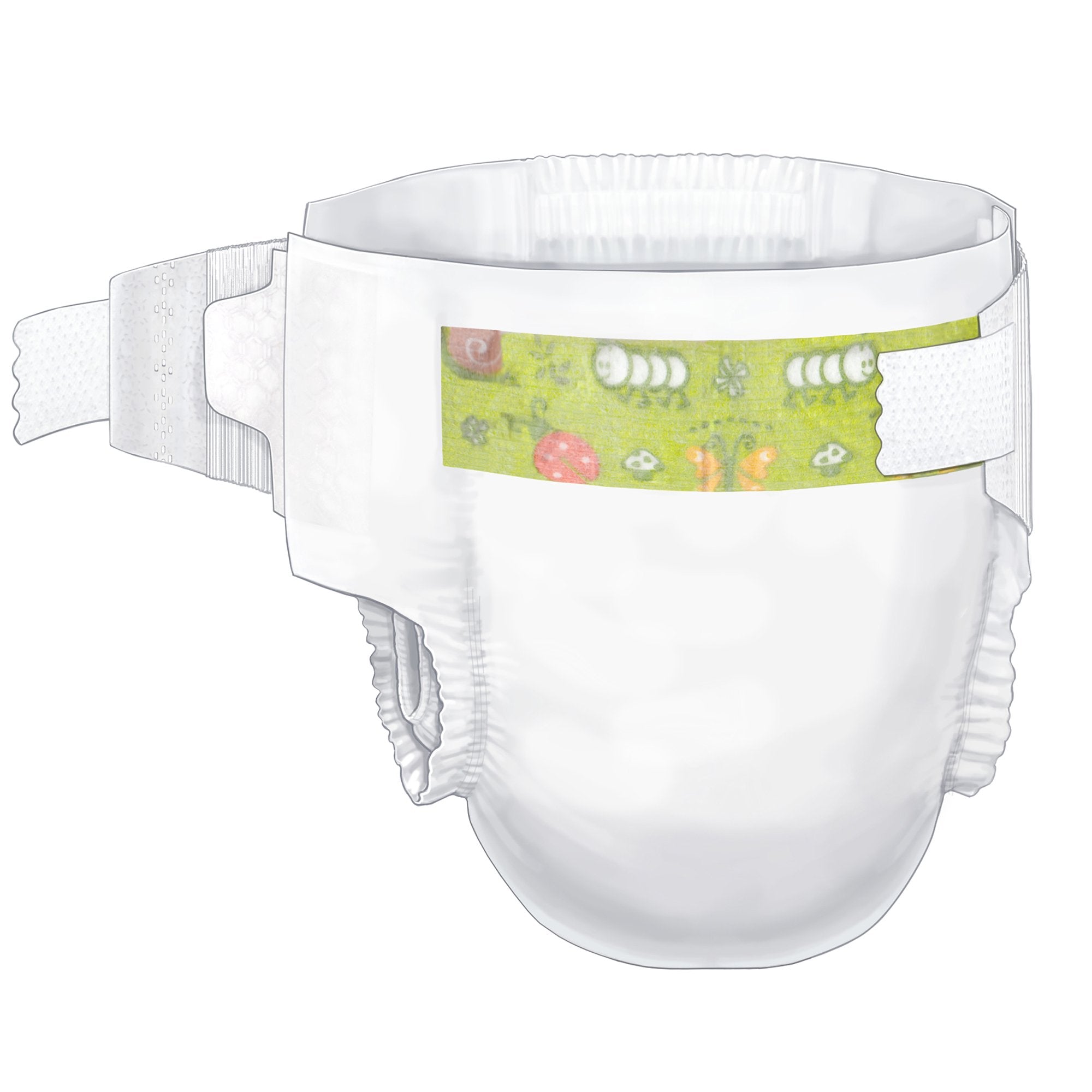 Unisex Baby Diaper Cardinal Health™ Wings™ Size 4 / Large Disposable Heavy Absorbency - image 3