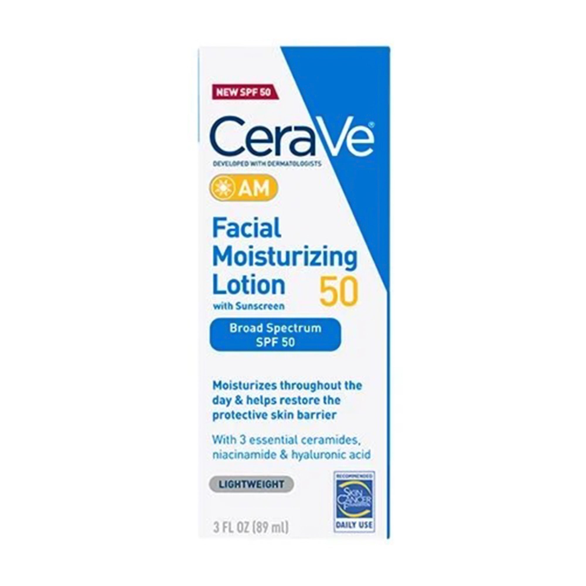 Facial Moisturizer with Sunscreen CeraVe® AM 3 oz. Bottle Unscented Lotion