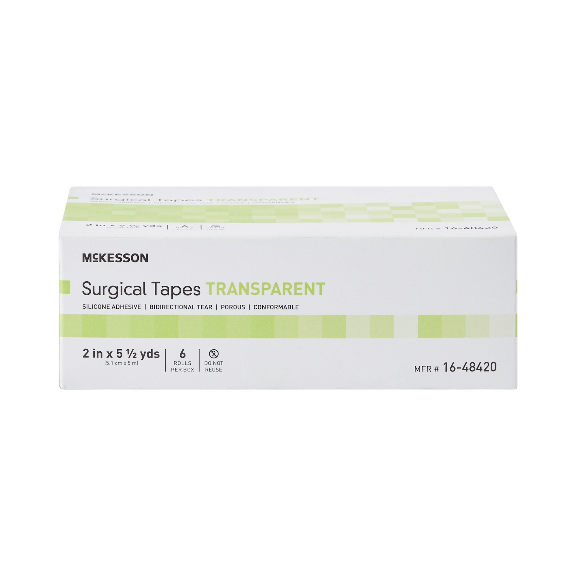 McKesson Silicone Medical Tape, 2 Inch x 5-1/2 Yard, Transparent (6 Units)