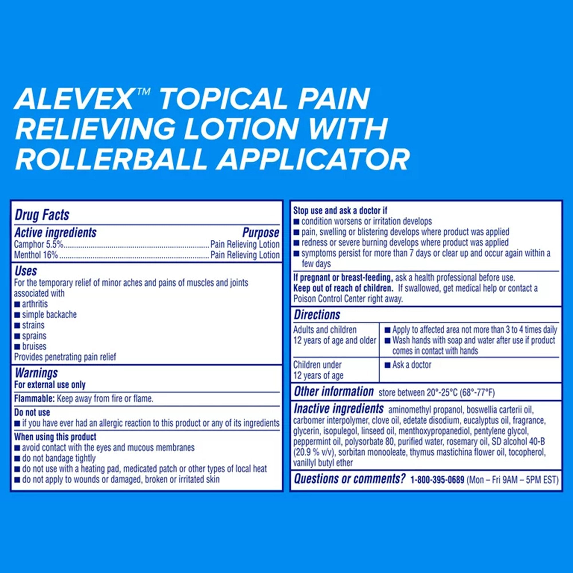 Aleve X Pain Relieving Lotion Max Strength Menthol, 2½-ounce roll-on bottle (1 Unit)