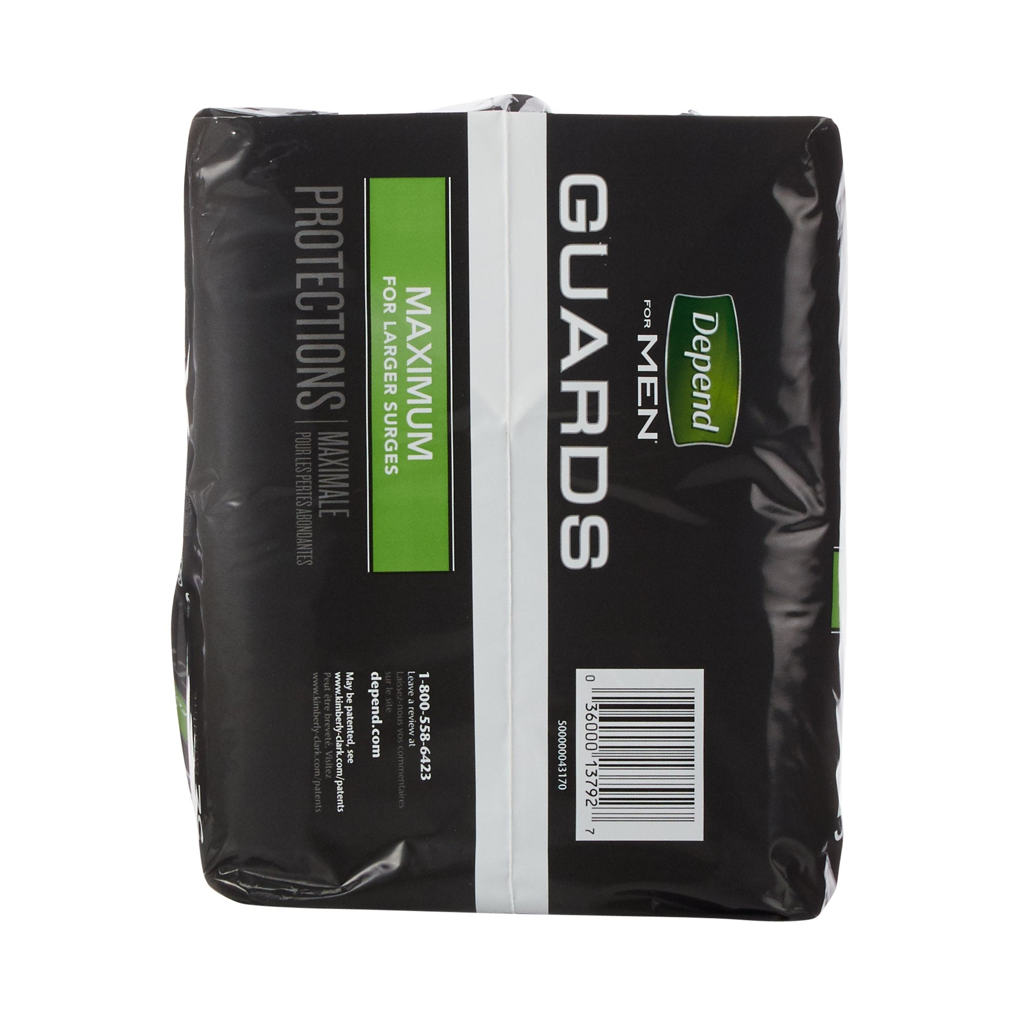 Depend Guards for Men: Maximum Absorbency Incontinence Pads, 12" - 52 Pack