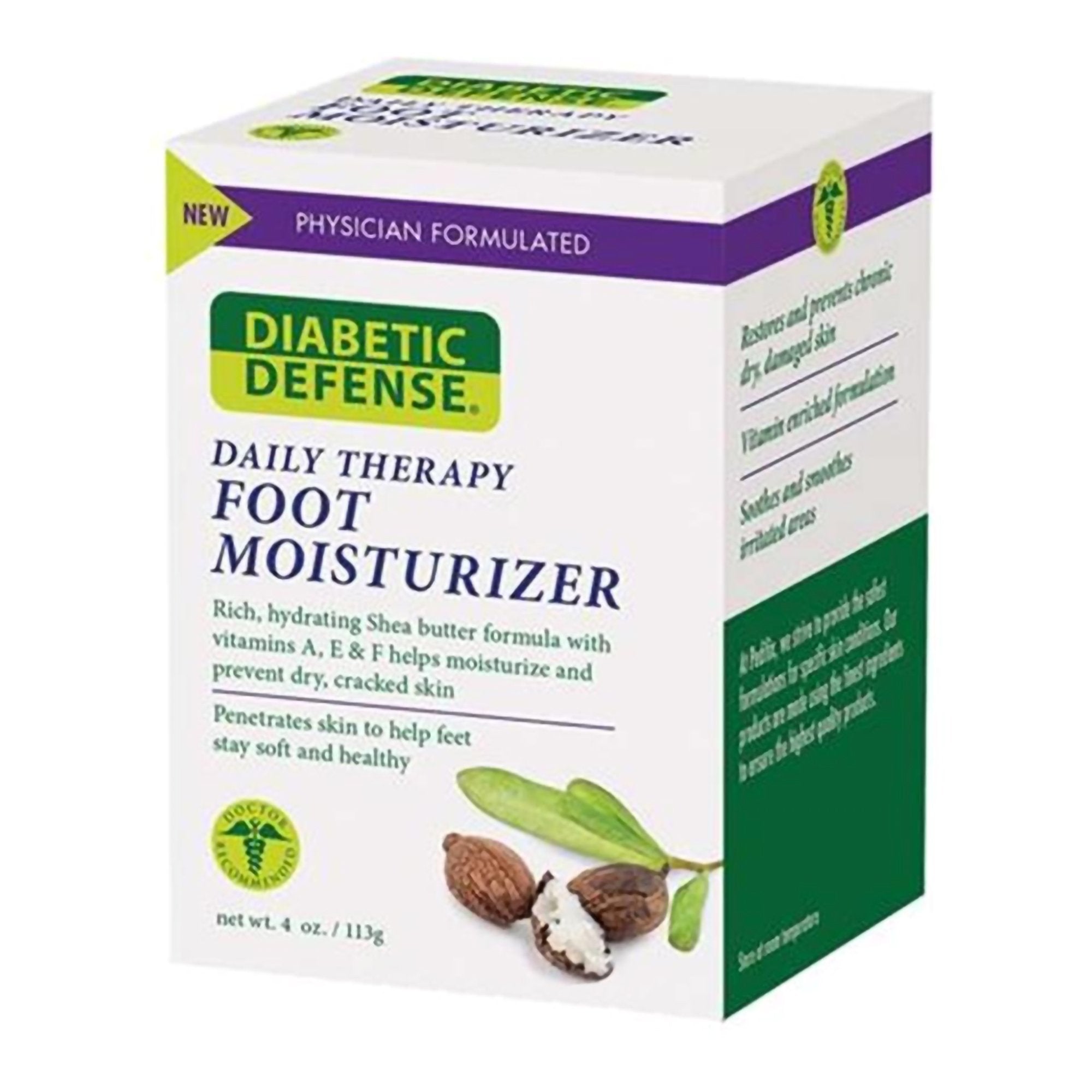 Foot Moisturizer Diabetic Defense® Daily Therapy 4 oz. Jar Scented Cream (1 Unit)