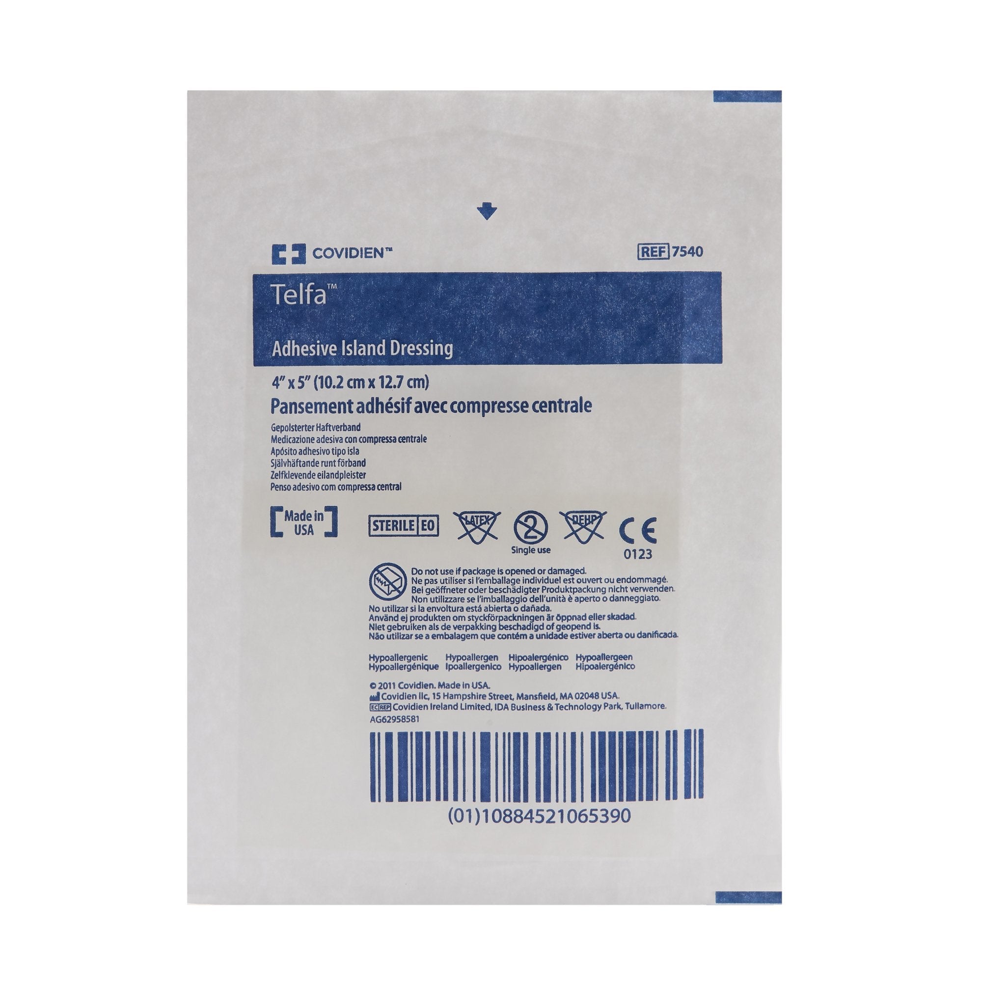 Telfa™ White Adhesive Dressing, 4 x 5 Inch (25 Units)