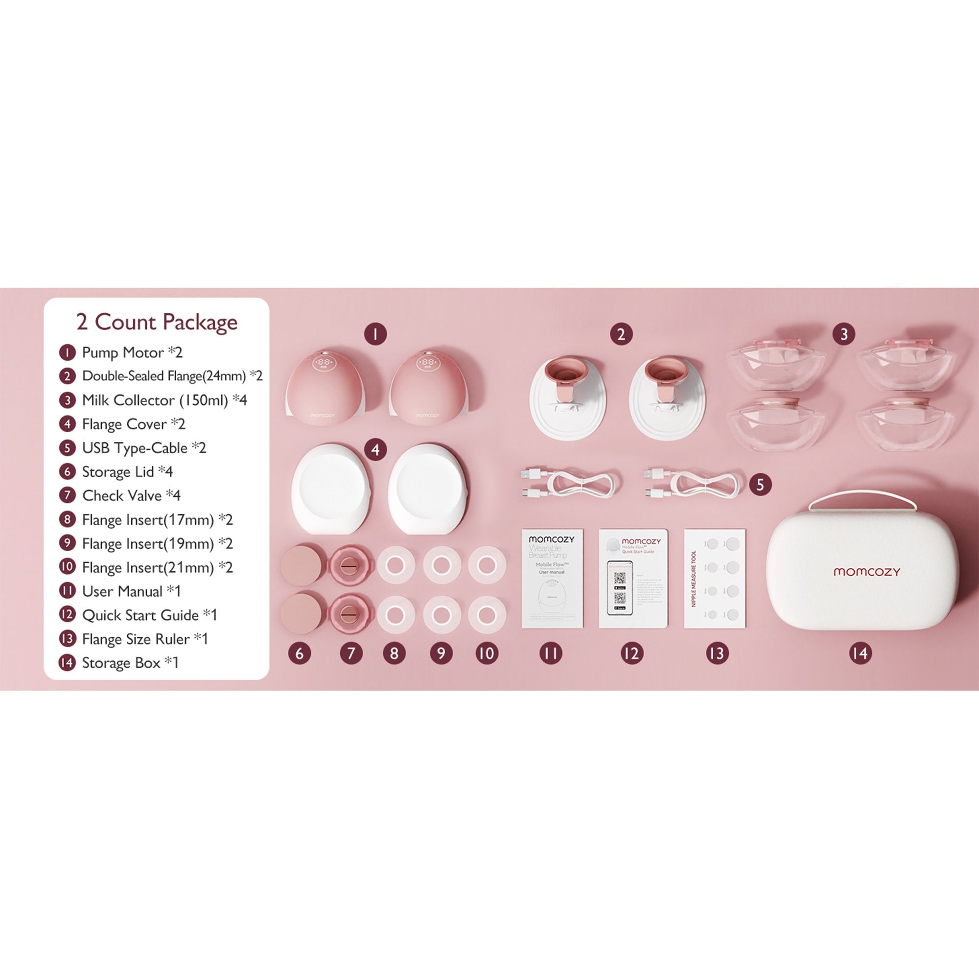 Hands Free Double Electric Breast Pump Momcozy Mobile Flow™ M9 - image 6