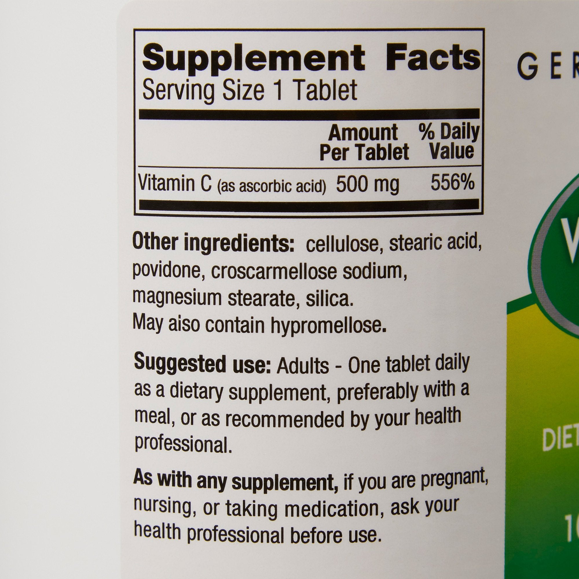 Vitamin C Supplement Geri-Care® Ascorbic Acid 500 mg Strength Tablet 1,000 per Bottle - image 3