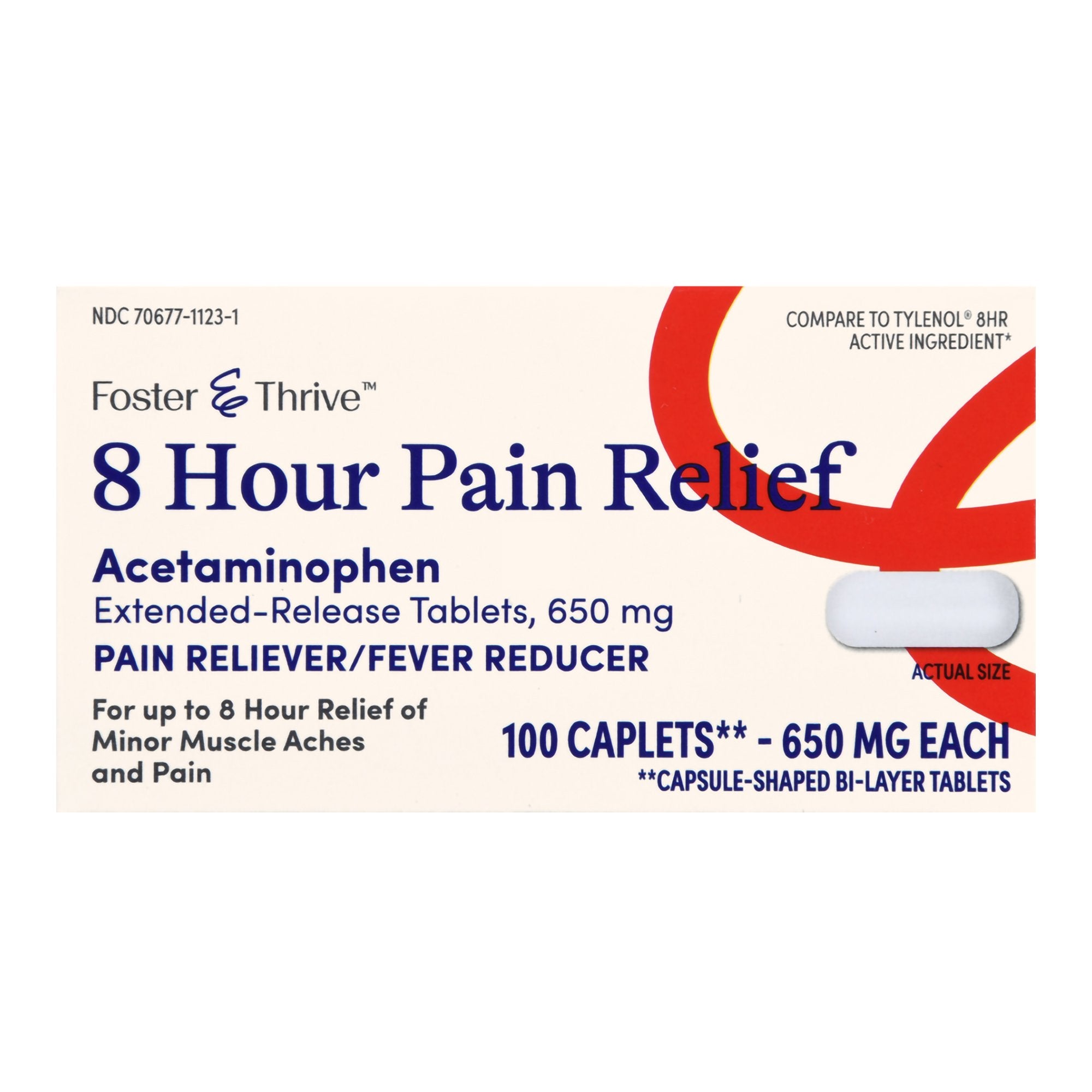 Foster & Thrive™ 8 Hour Pain Relief Acetaminophen 650 mg Caplets