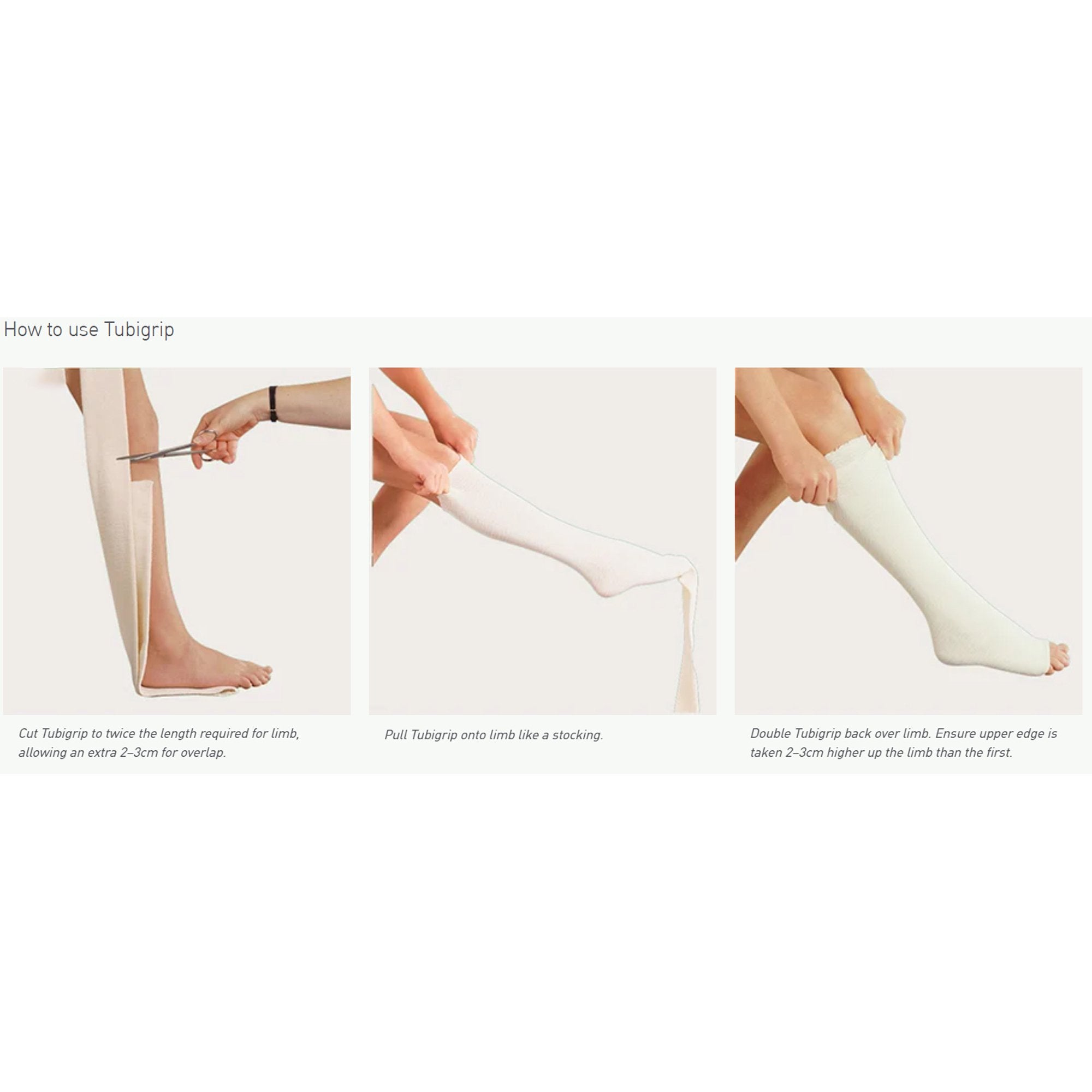 Elastic Tubular Support Bandage Tubigrip® 4 Inch X 1 Yard Large Knee / Medium Thigh Pull On Natural NonSterile Size F Standard Compression - image 7