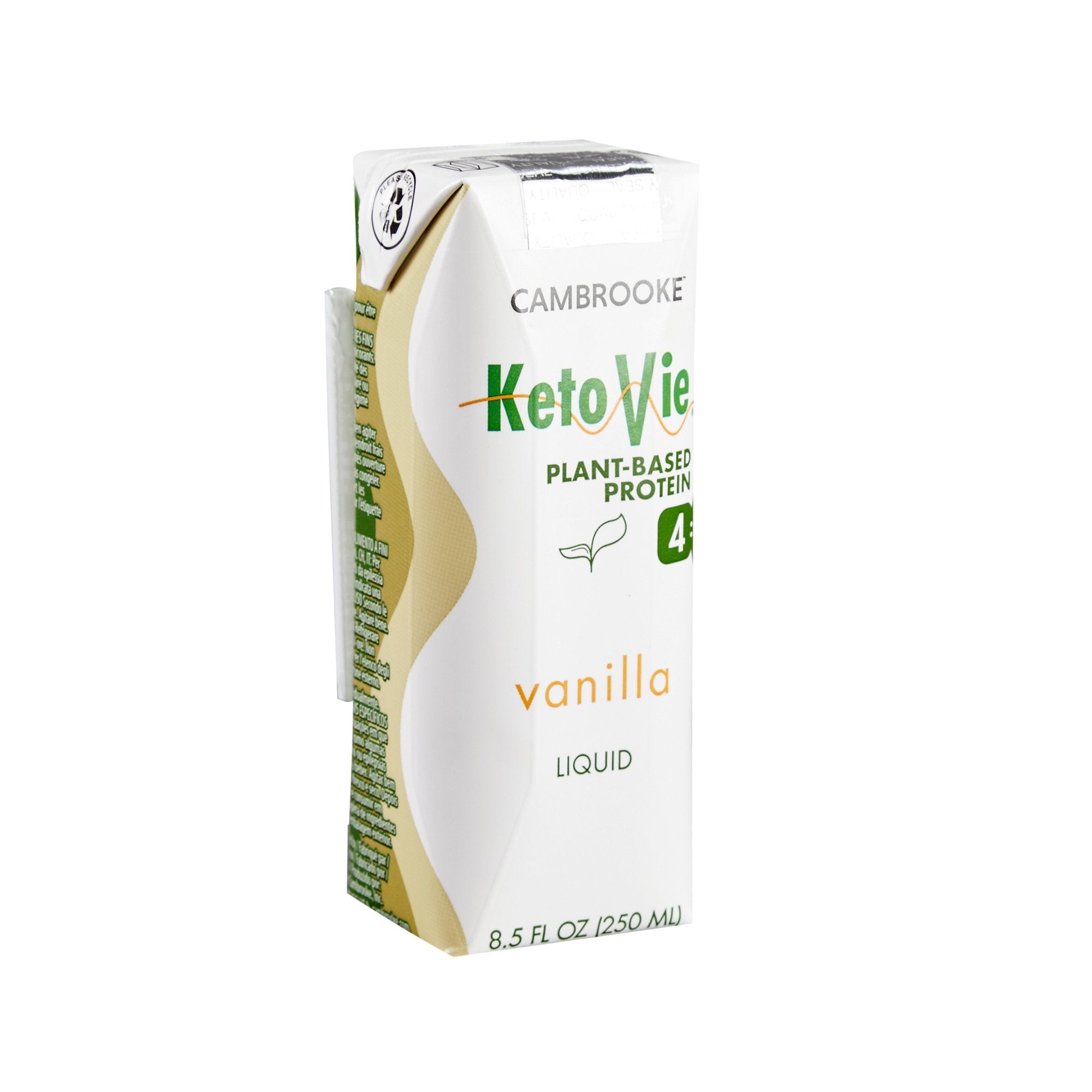 Oral Supplement KetoVie® 4:1 Plant-Based Protein Vanilla Flavor Liquid 8.5 oz. Carton - image 3