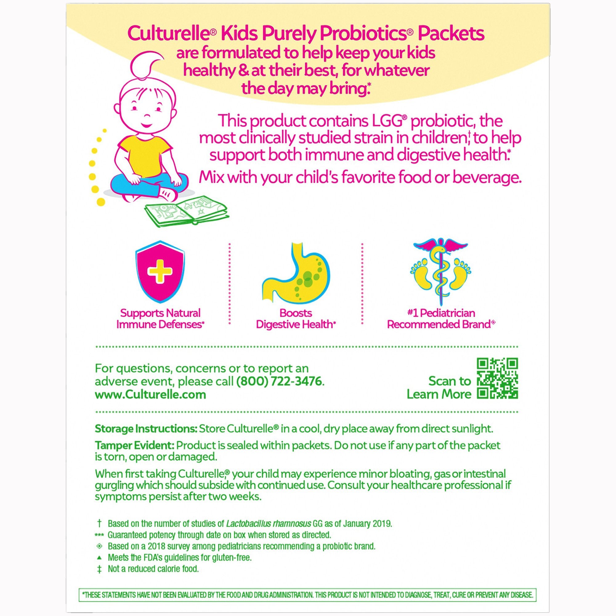 Pediatric Probiotic Dietary Supplement Culturelle® 30 per Box Packet - image 3
