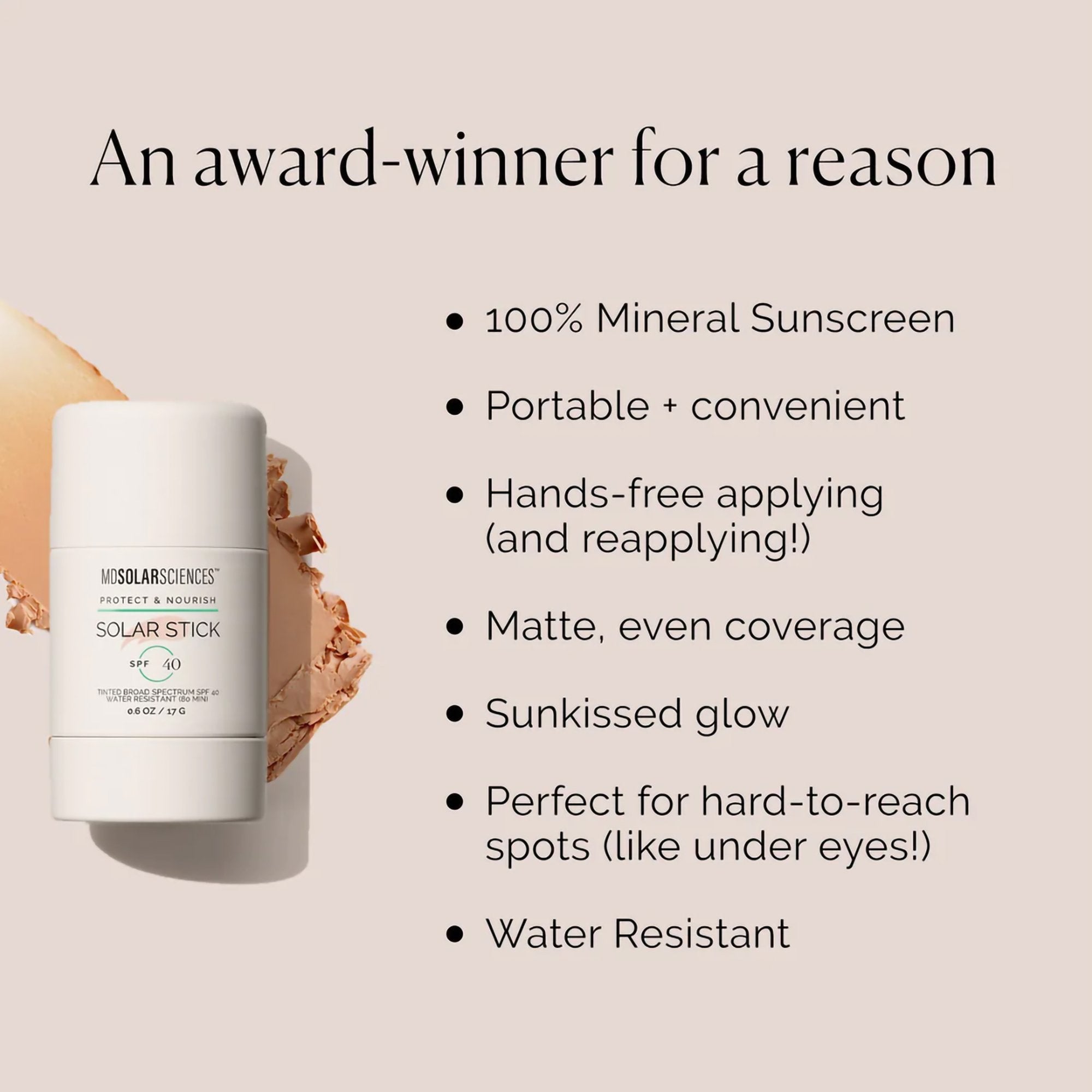 Sunscreen MDSolarSciences® Tinted Solar Stick™ SPF 40 Stick 0.6 oz. Tube - image 6