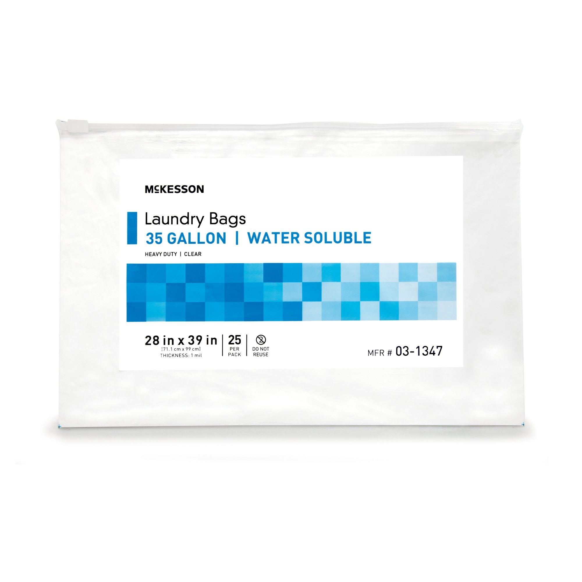 McKesson Water Soluble Laundry Bag, 30-35 gal Capacity (25 Units)