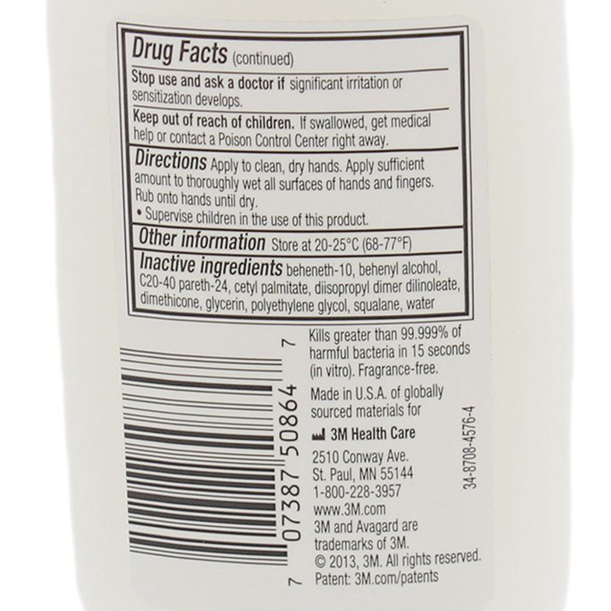 Hand Sanitizer 3M™ Avagard™ D 3 oz. Ethyl Alcohol Gel Bottle - image 4