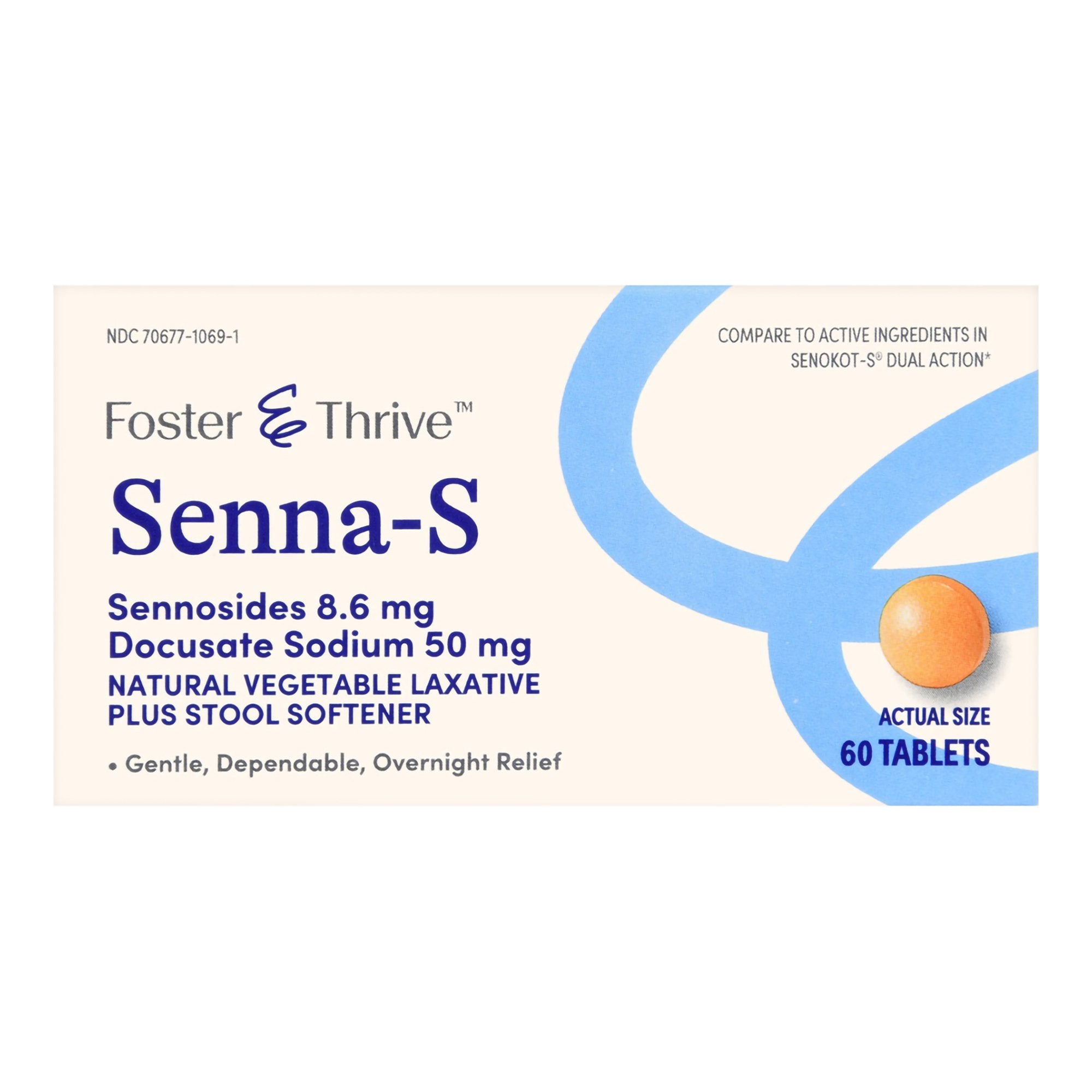 Foster & Thrive™ Senna-S Sennosides 8.6 mg Docusate Sodium 50 mg Tablets