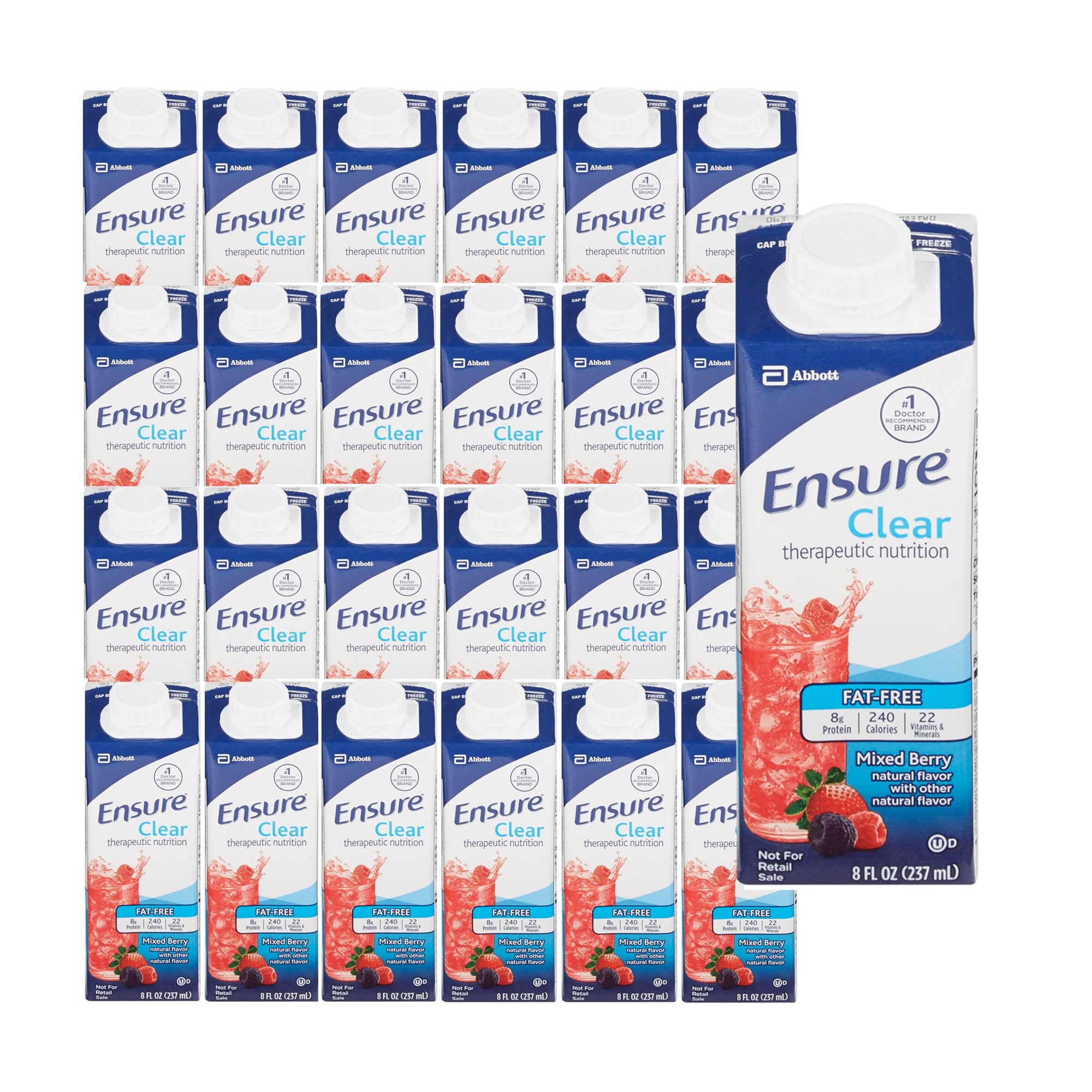 Oral Supplement Ensure® Clear Therapeutic Nutrition Mixed Berry Flavor Liquid 8 oz. Reclosable Carton - image 2