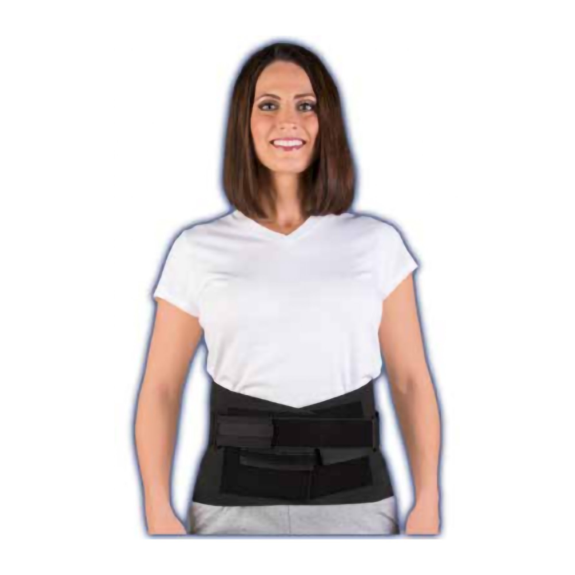 Back Brace Back-n-Black™ 3X-Large D-Ring / Hook and Loop Strap Closure 59 Inch and Up Waist Circumference 10 Inch Back Height to 6 Inch Front Height Adult