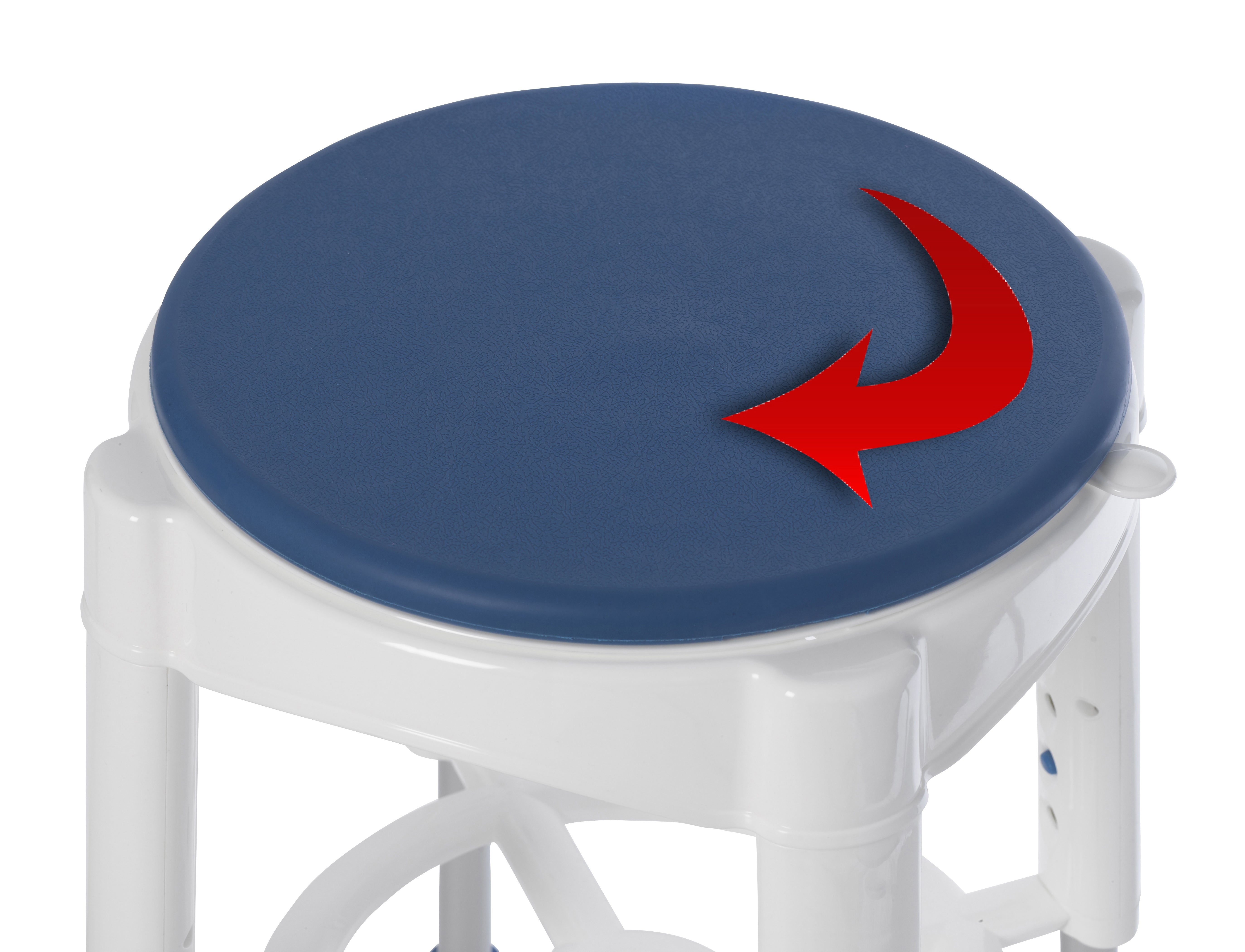 Shower Stool drive™ Without Arms Plastic Frame Without Backrest 14 Inch Seat Width 450 lbs. Weight Capacity - image 3