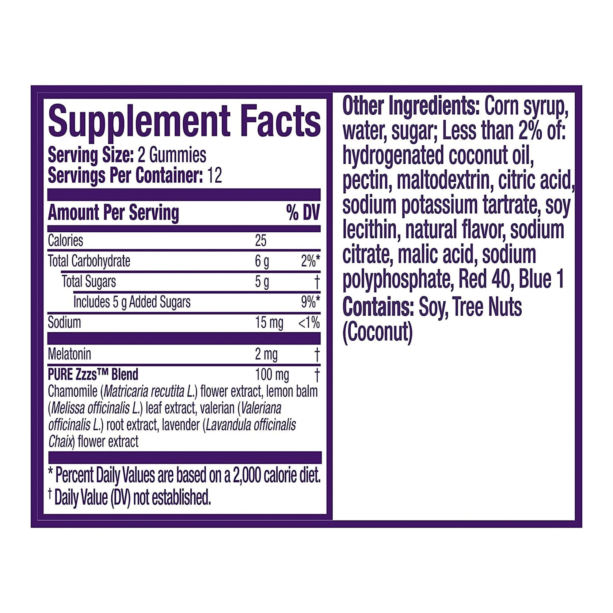 Sleep Aid ZzzQuil PURE Zzzs™ 24 per Bottle Gummy - image 2