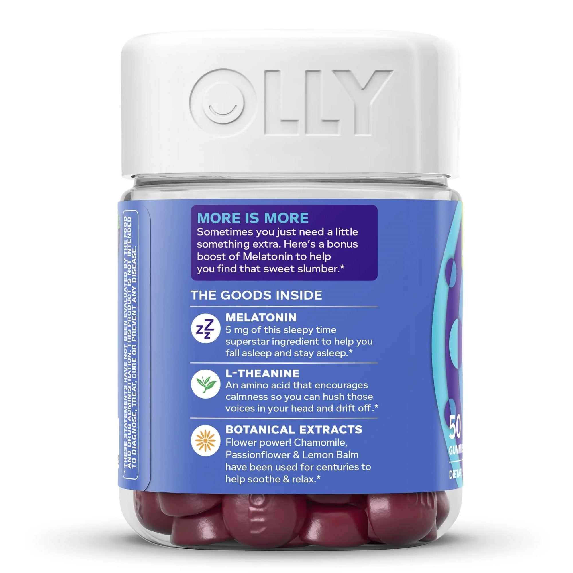 Sleep Aid OLLY® Extra Strength Sleep 50 per Bottle Gummy 5 mg - 100 mg Strength - image 3