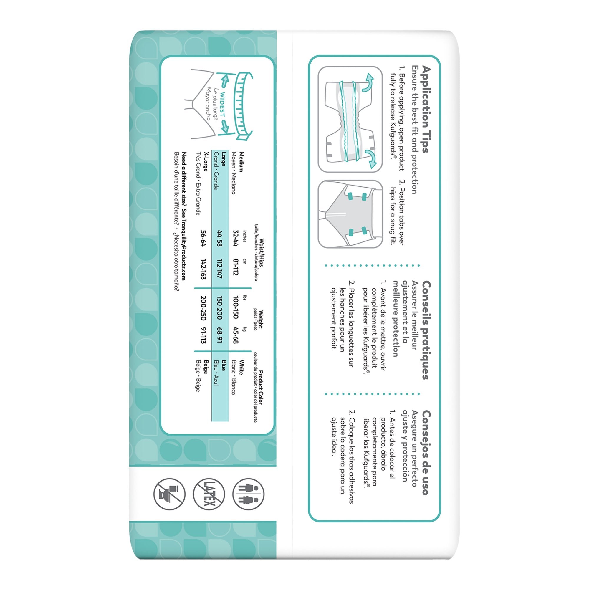 Incontinence Brief Tranquility® Essential Adult Large Unisex Disposable Moderate Absorbency - image 5