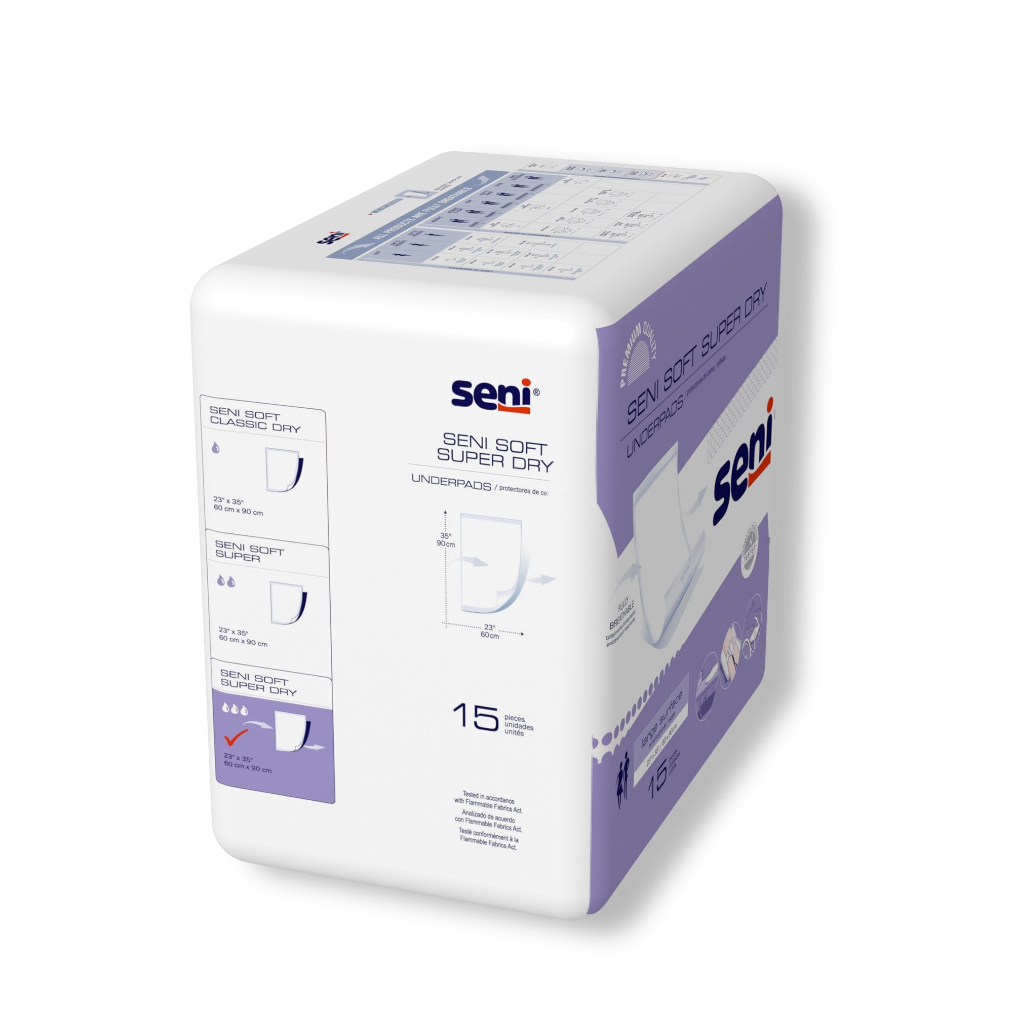 Disposable Underpad Seni® Soft Super Dry 23 X 35 Inch Cellulose Pulp Light Absorbency - image 3