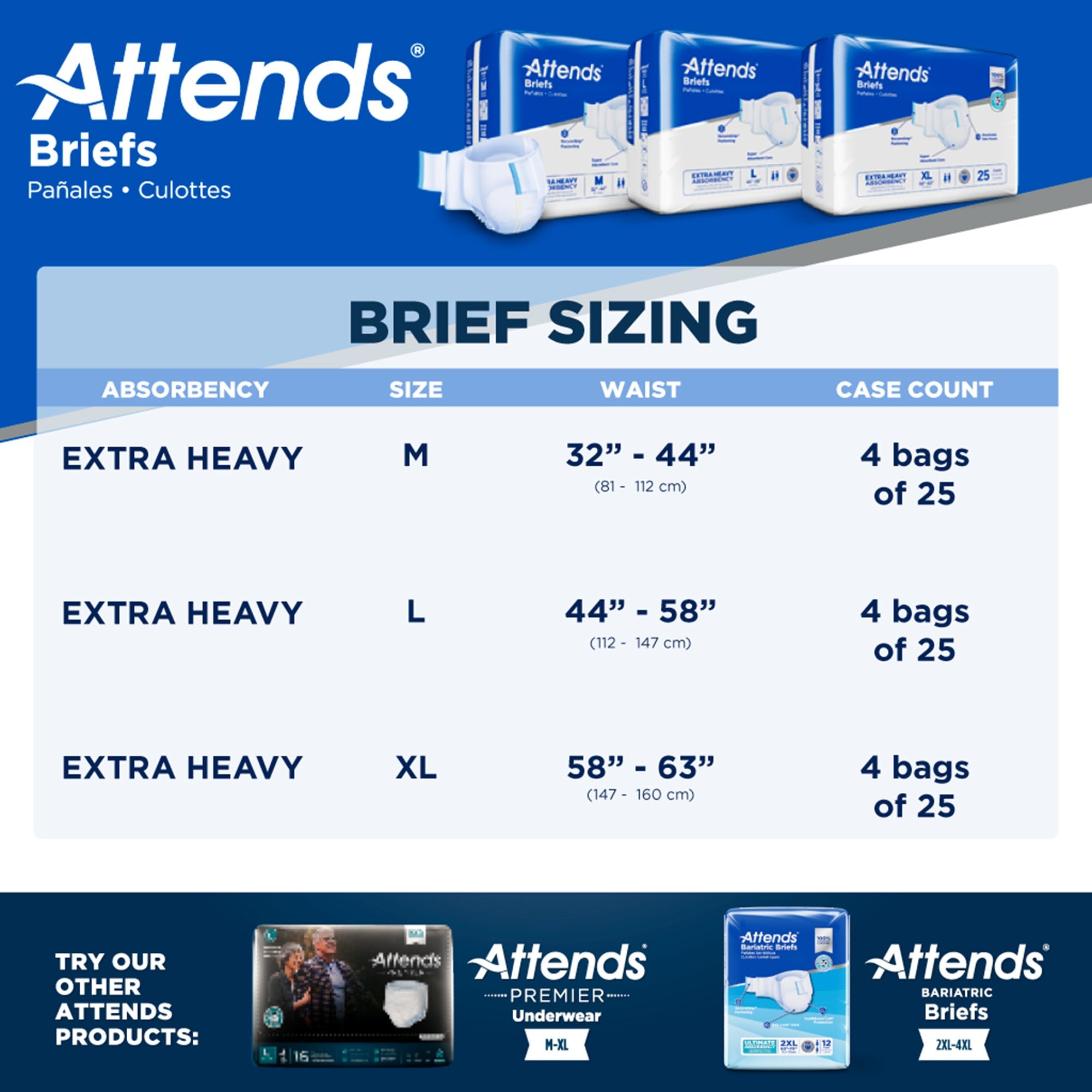 Incontinence Brief Attends® Care Advanced Adult X-Large Unisex Disposable Heavy Absorbency - image 6
