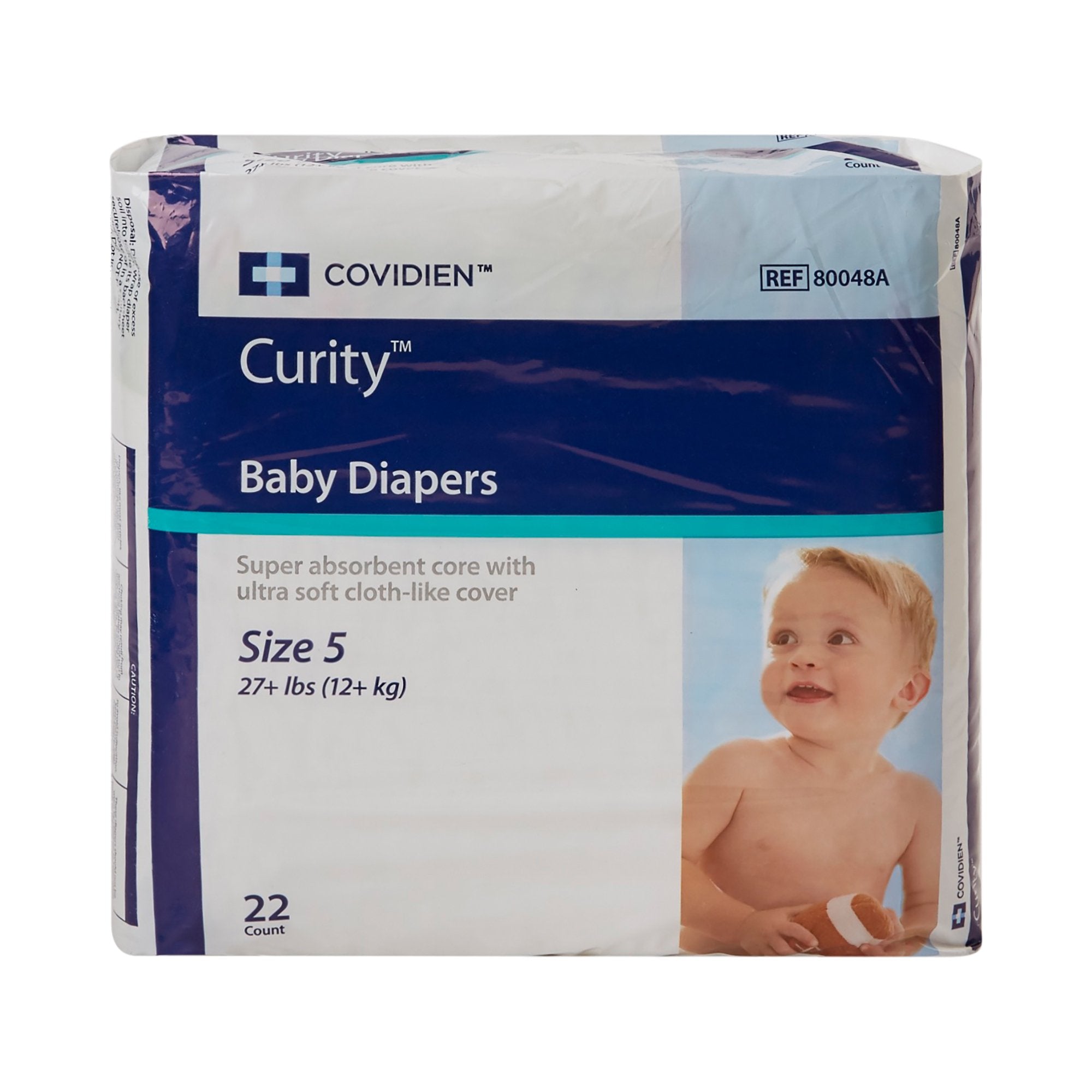 Unisex Baby Diaper Cardinal Health™ Wings™ Size 5 / X-Large Disposable Heavy Absorbency - image 2