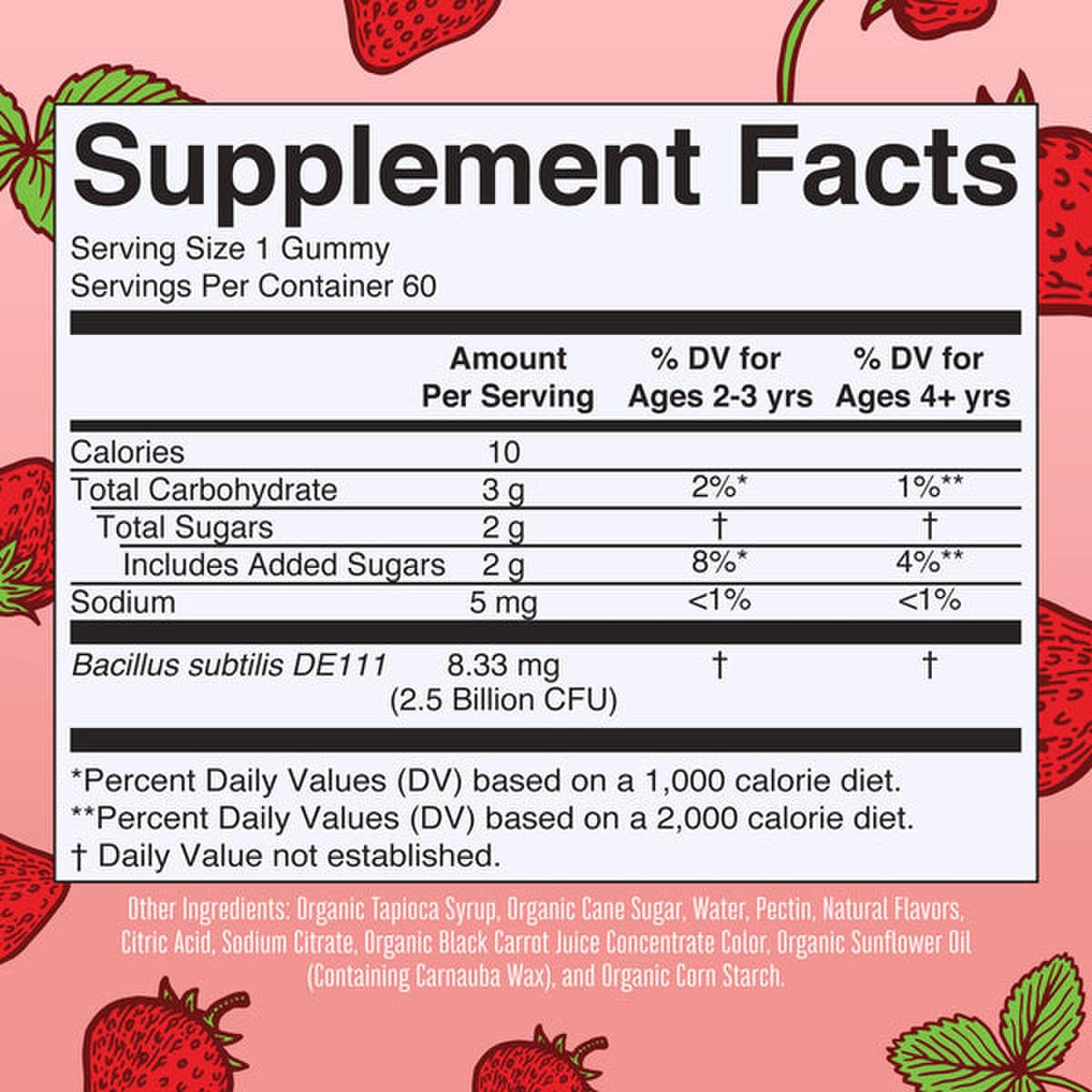 Probiotic Dietary Supplement Mary Ruth's® Organic Kids Probiotic 60 Per Bottle Gummy - image 2