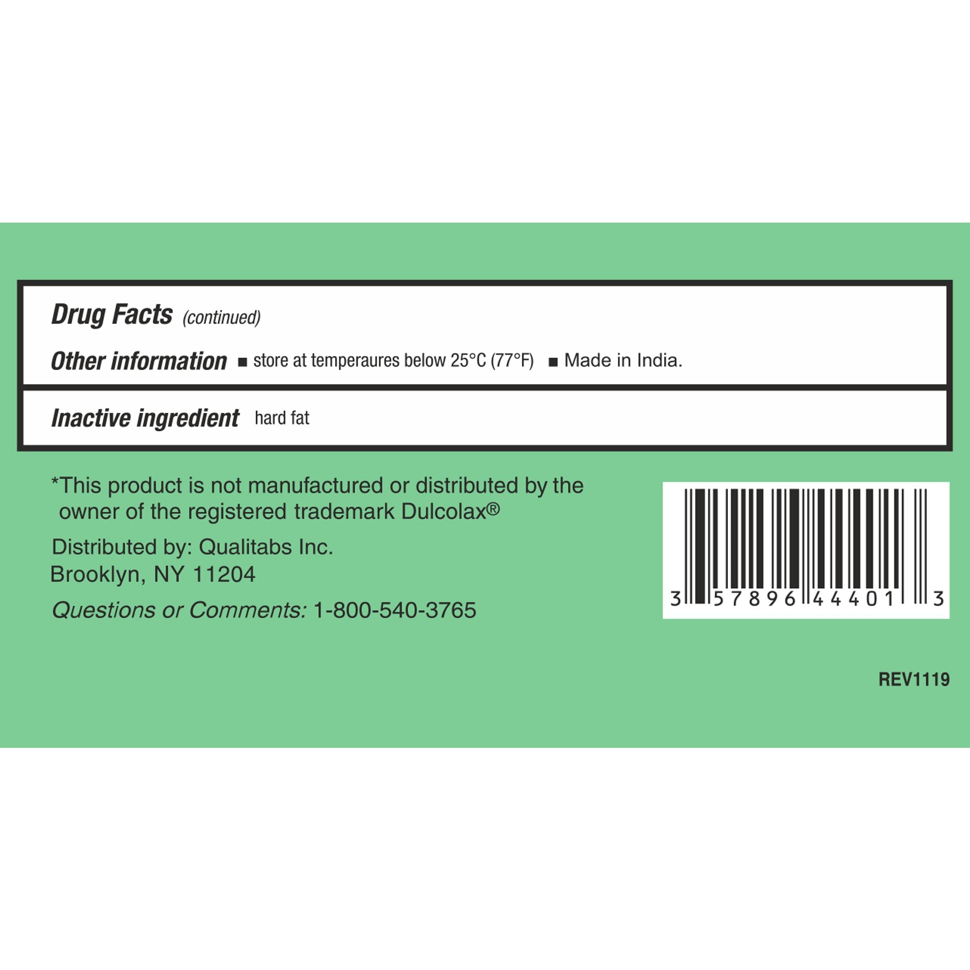 Laxative HEALTH STAR® Suppository 100 per Box 10 mg Strength Bisacodyl USP - image 3