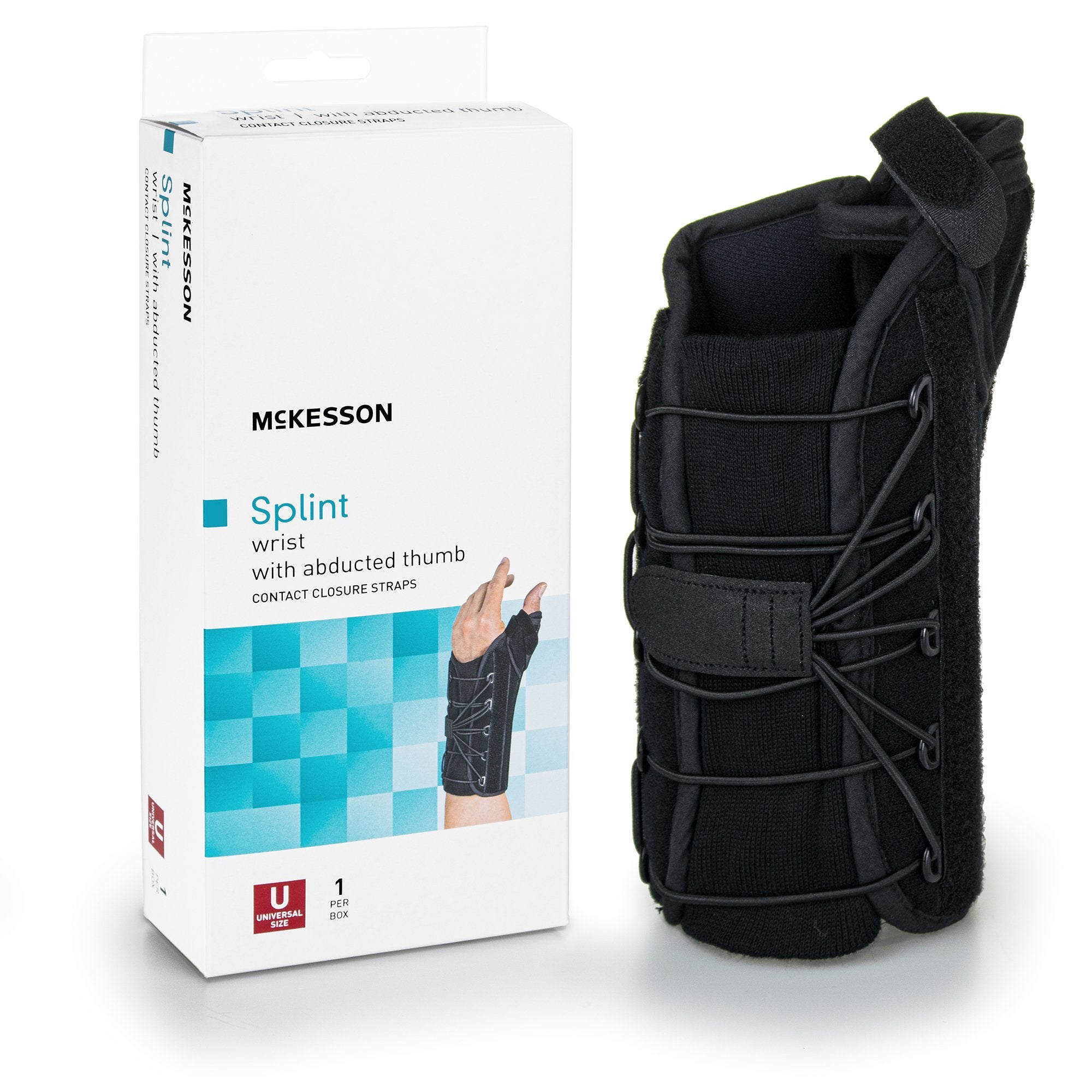 McKesson Left Wrist Splint with Abducted Thumb, One Size Fits Most (1 Unit)