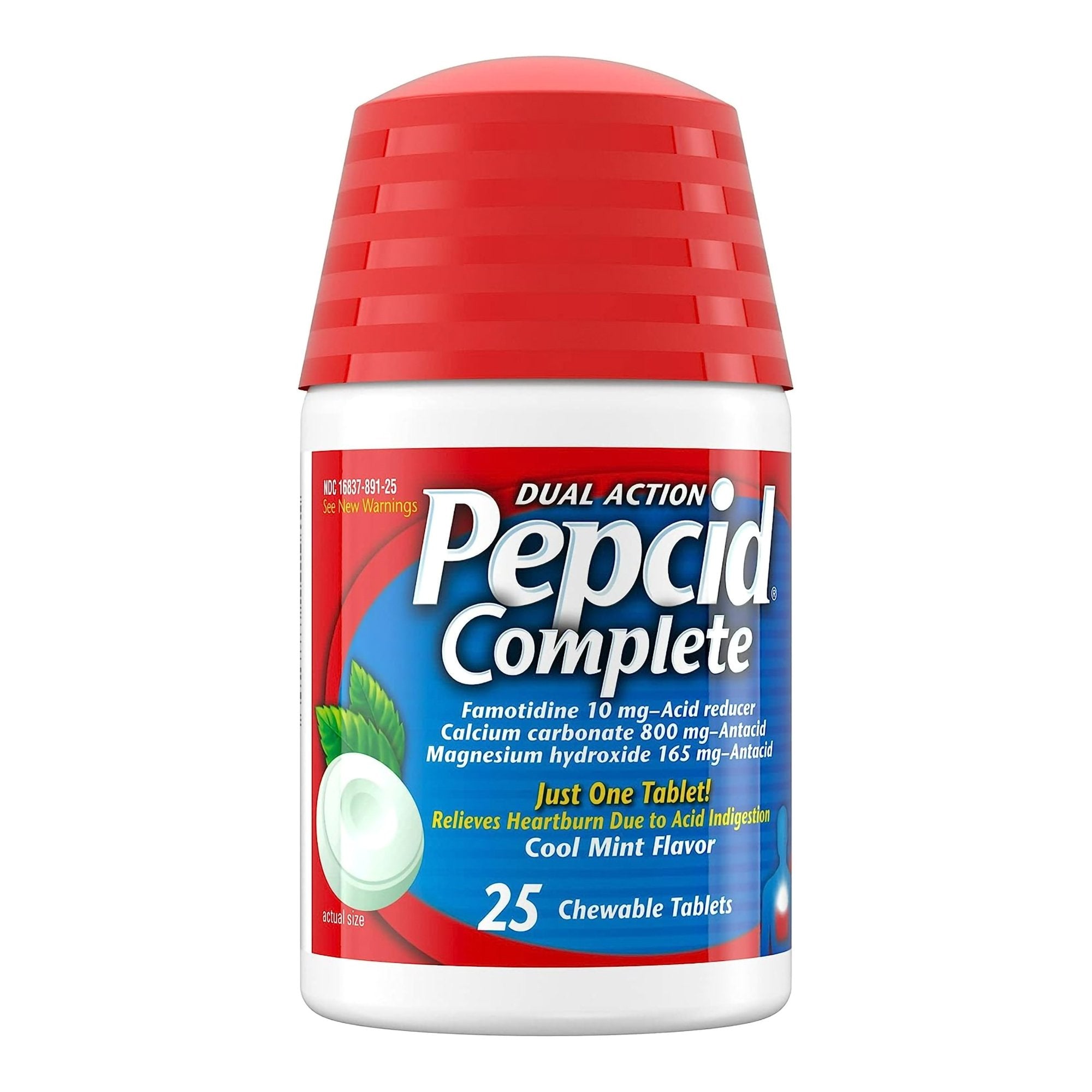 Antacid Pepcid® Complete 800 mg - 165 mg - 10 mg Strength Chewable Tablet 25 per Bottle - image 2