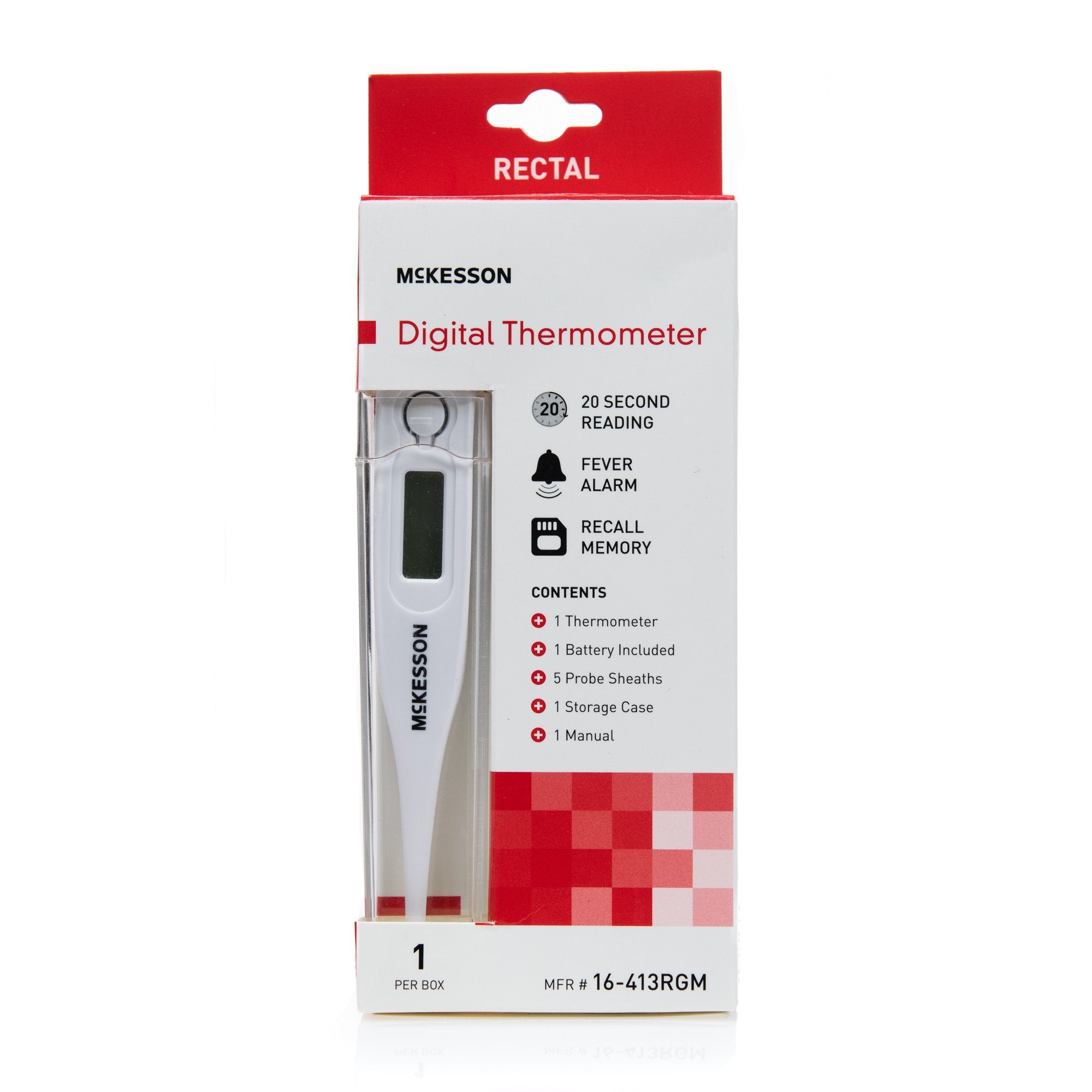 Digital Stick Thermometer McKesson Oral / Rectal / Axillary Probe Handheld - image 3